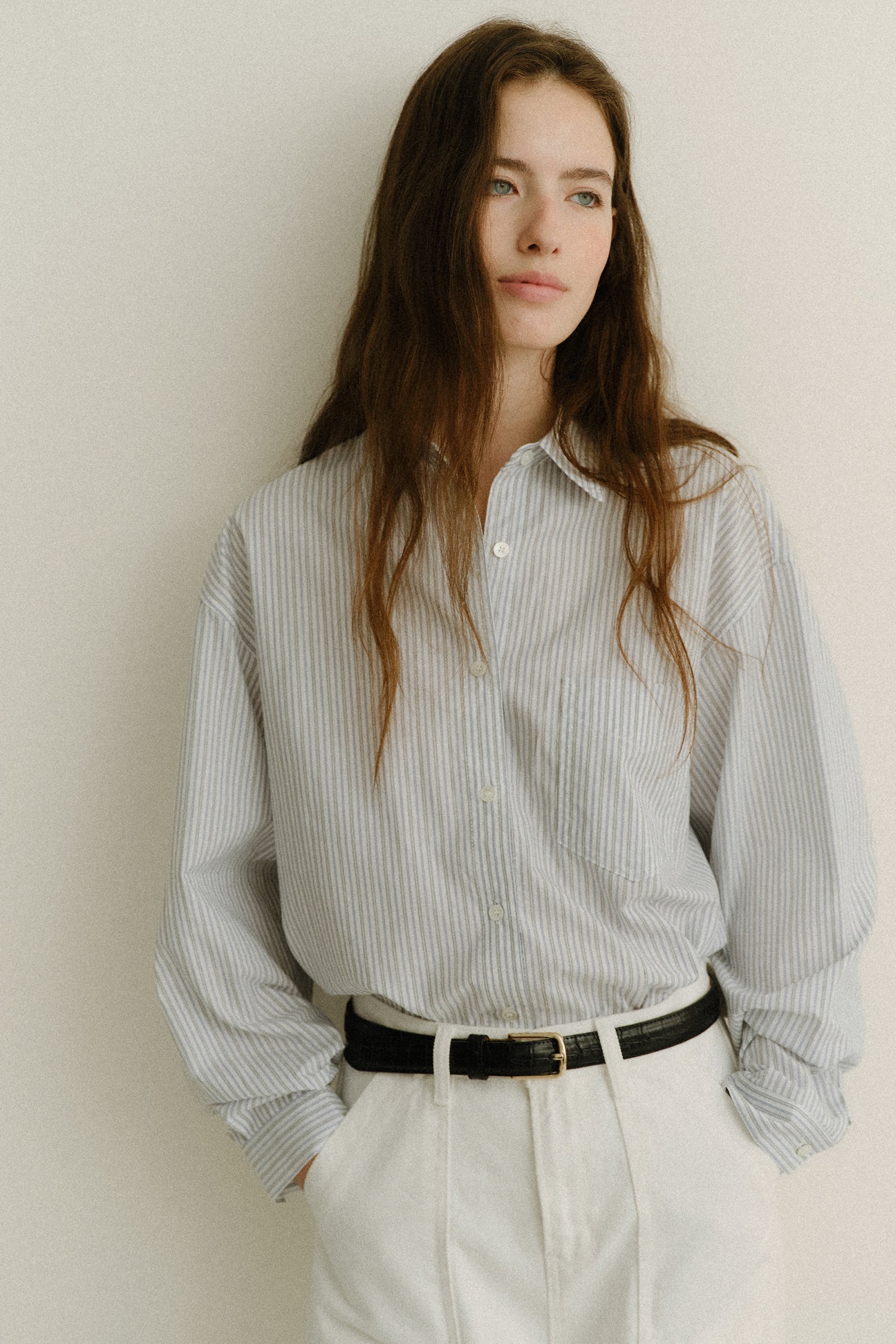 HOUTH STRIPE SHIRT_BLUE