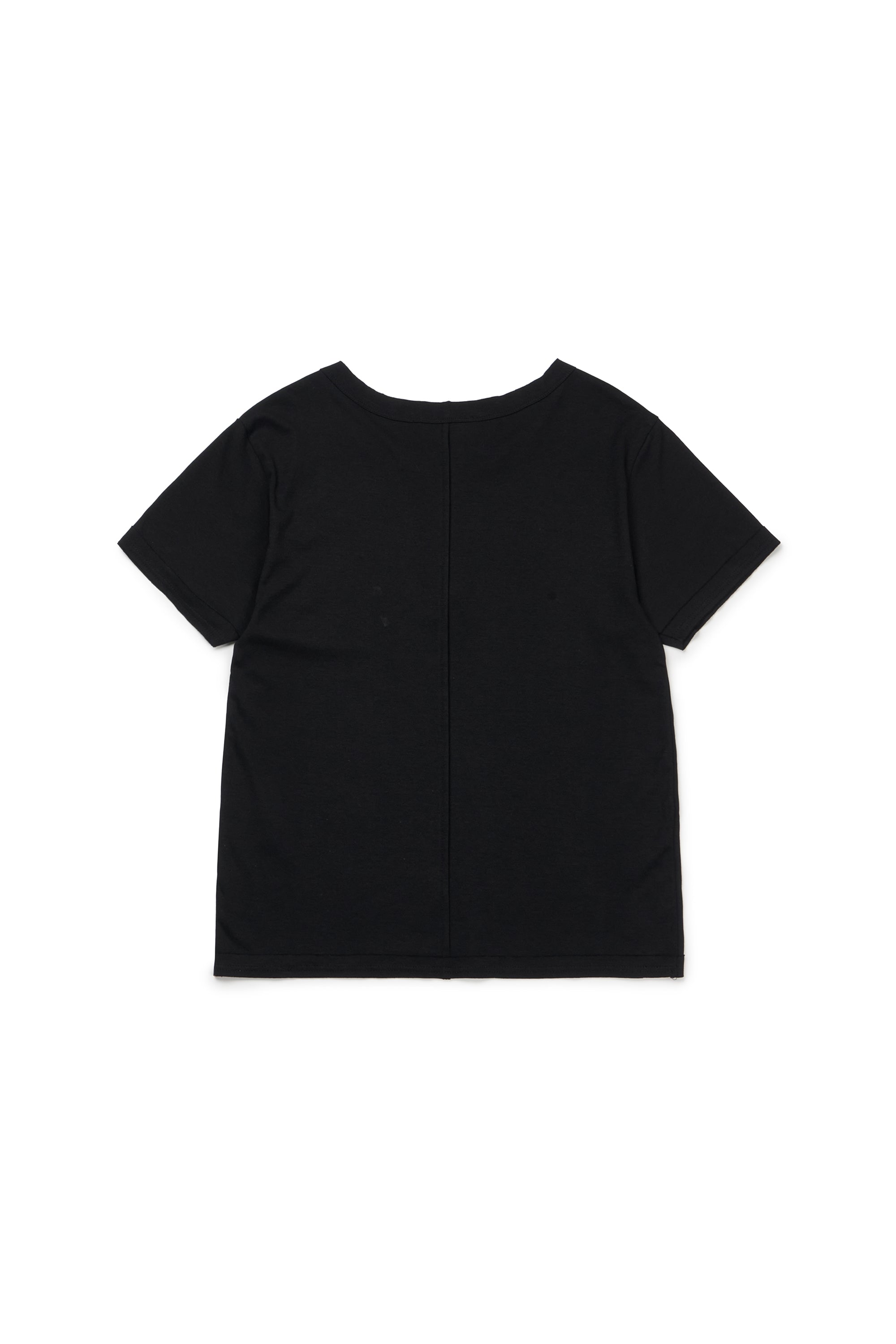 5 BUTTON HENLEY NECK_BLACK
