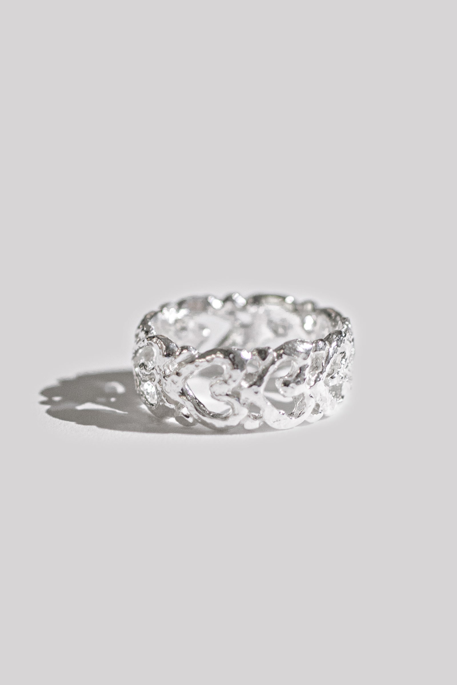 ROUGH HEART RING_SILVER