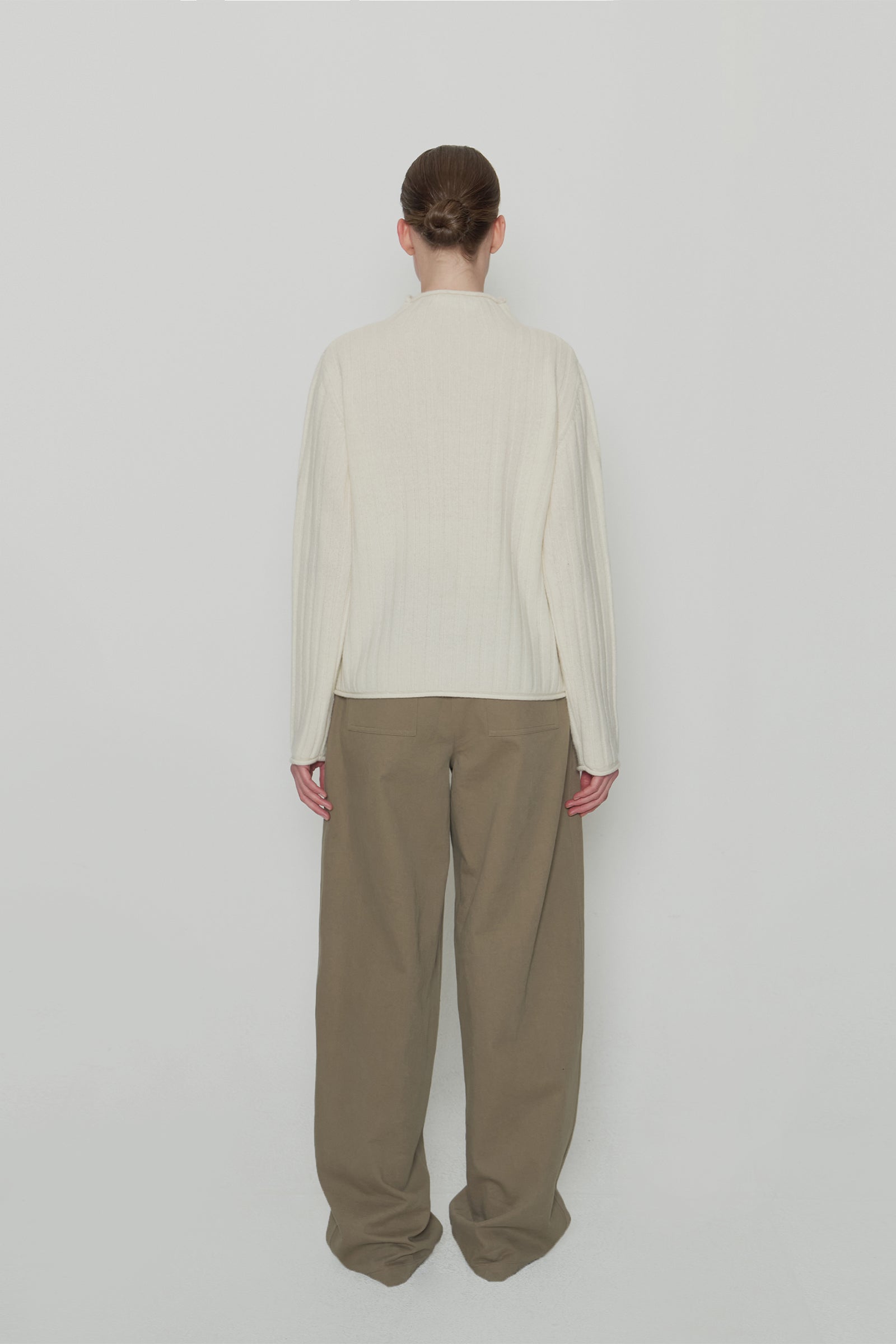 CAMO COTTON WIDE PANTS_DARK BEIGE