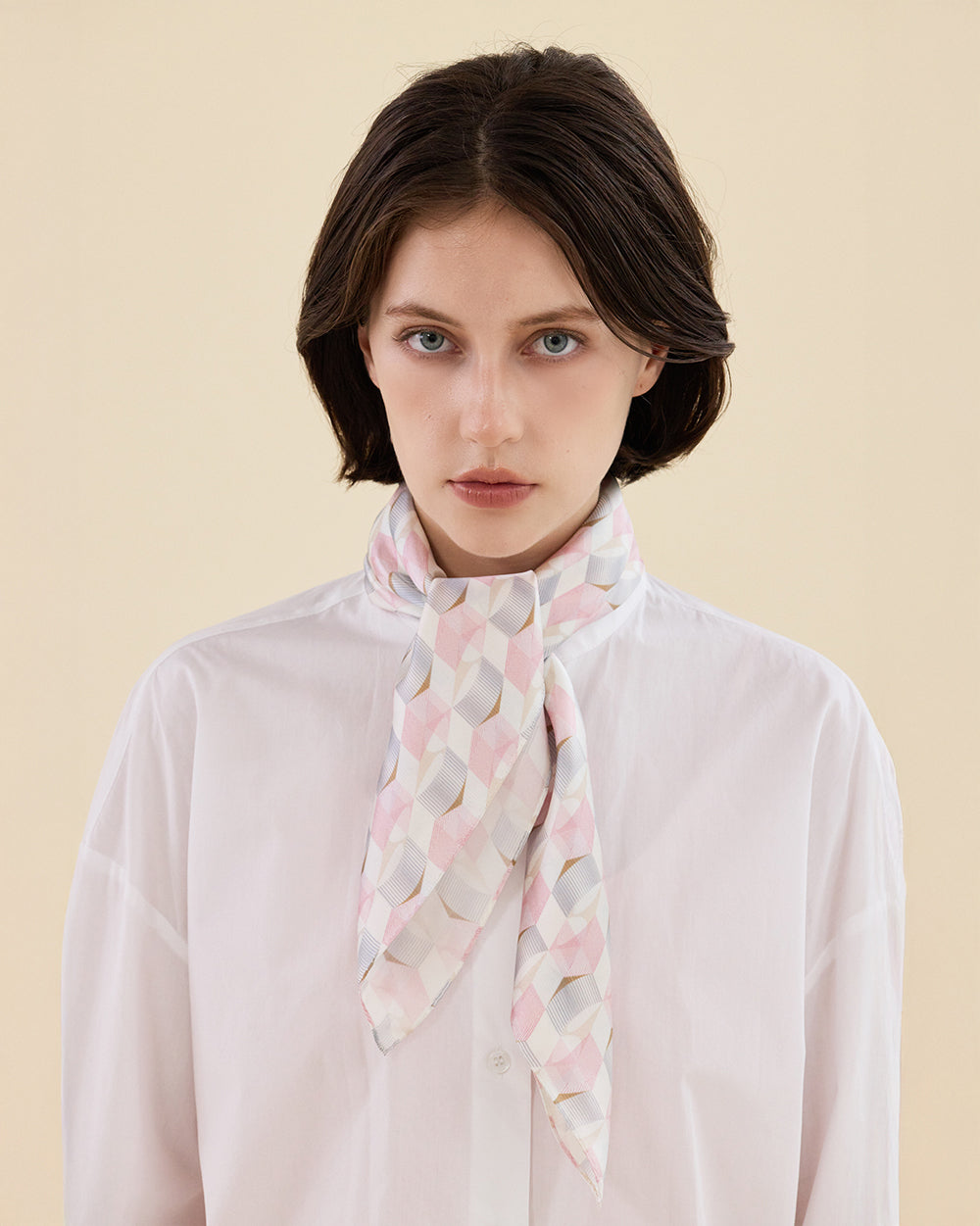 PINK ILLUSION SILK SCARF_PINK