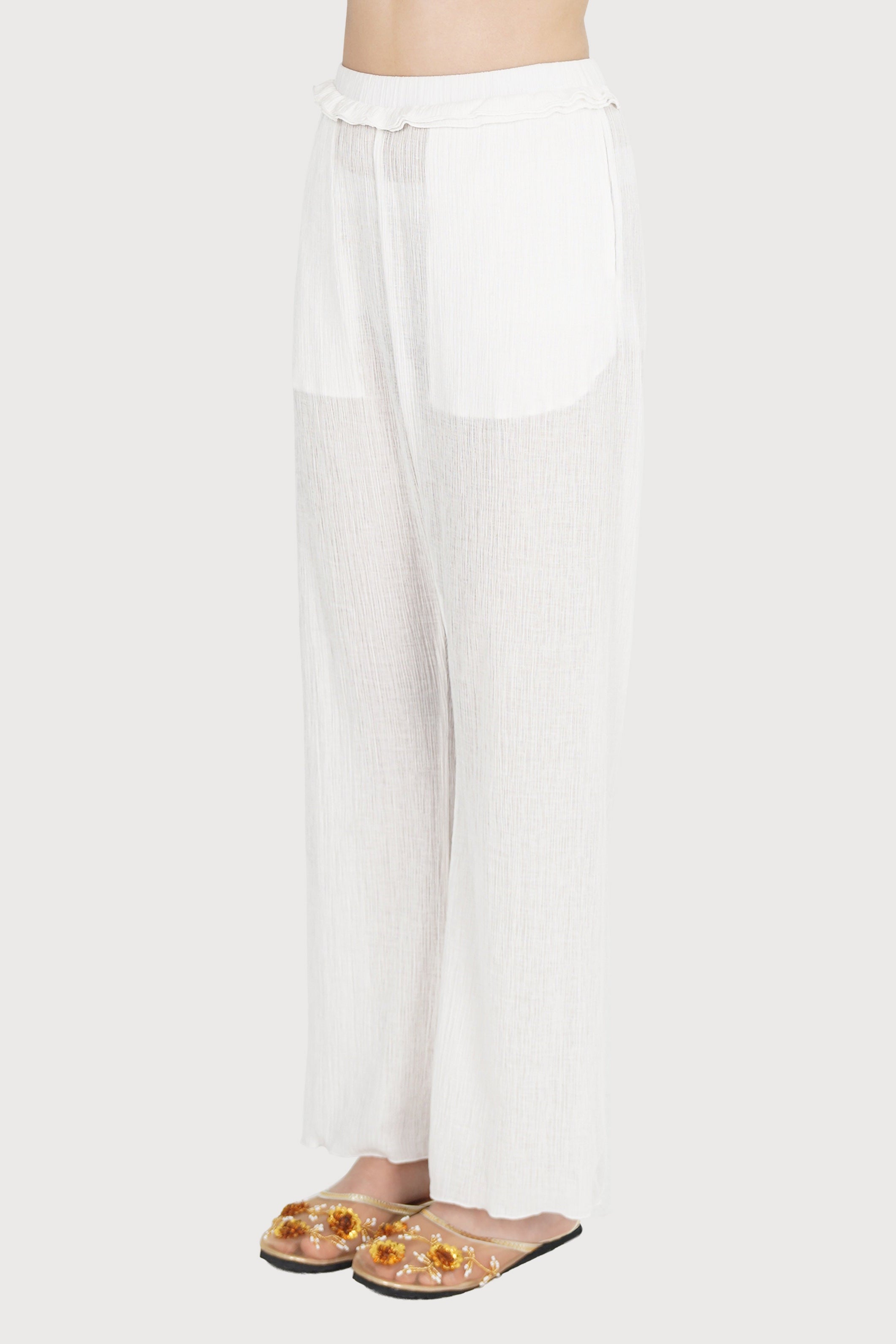 SHEER SHADE PANTS_WHITE