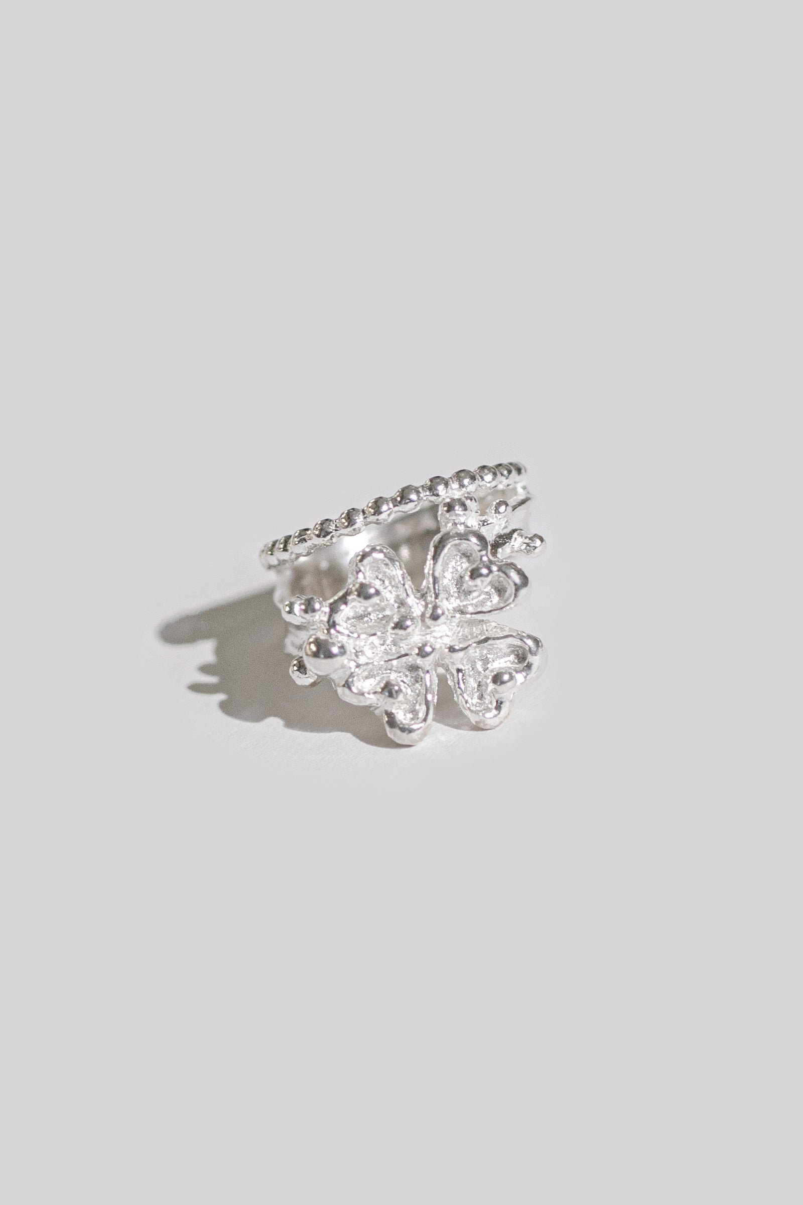 LUCK LEAF RING_SILVER