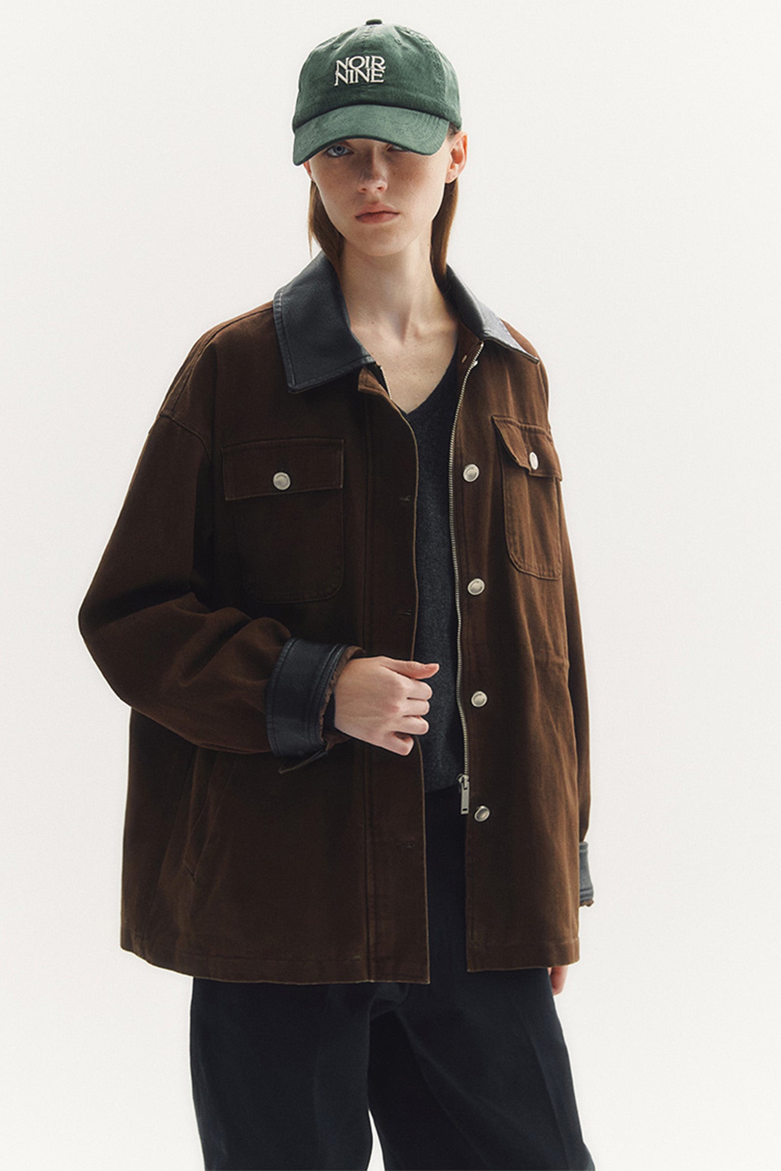 VINTAGE HALF WORK JACKET_BROWN