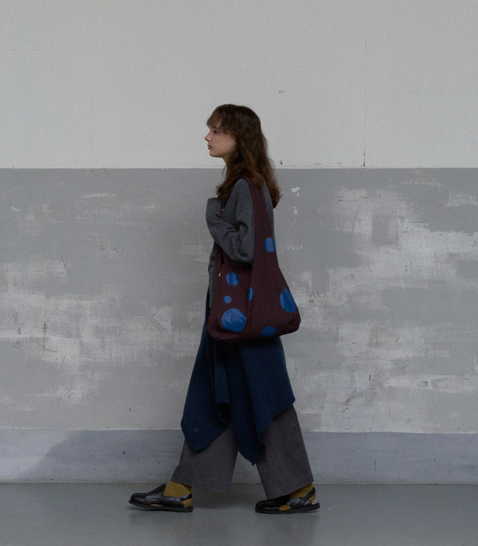 DOT BUBBLE BAG_BROWN