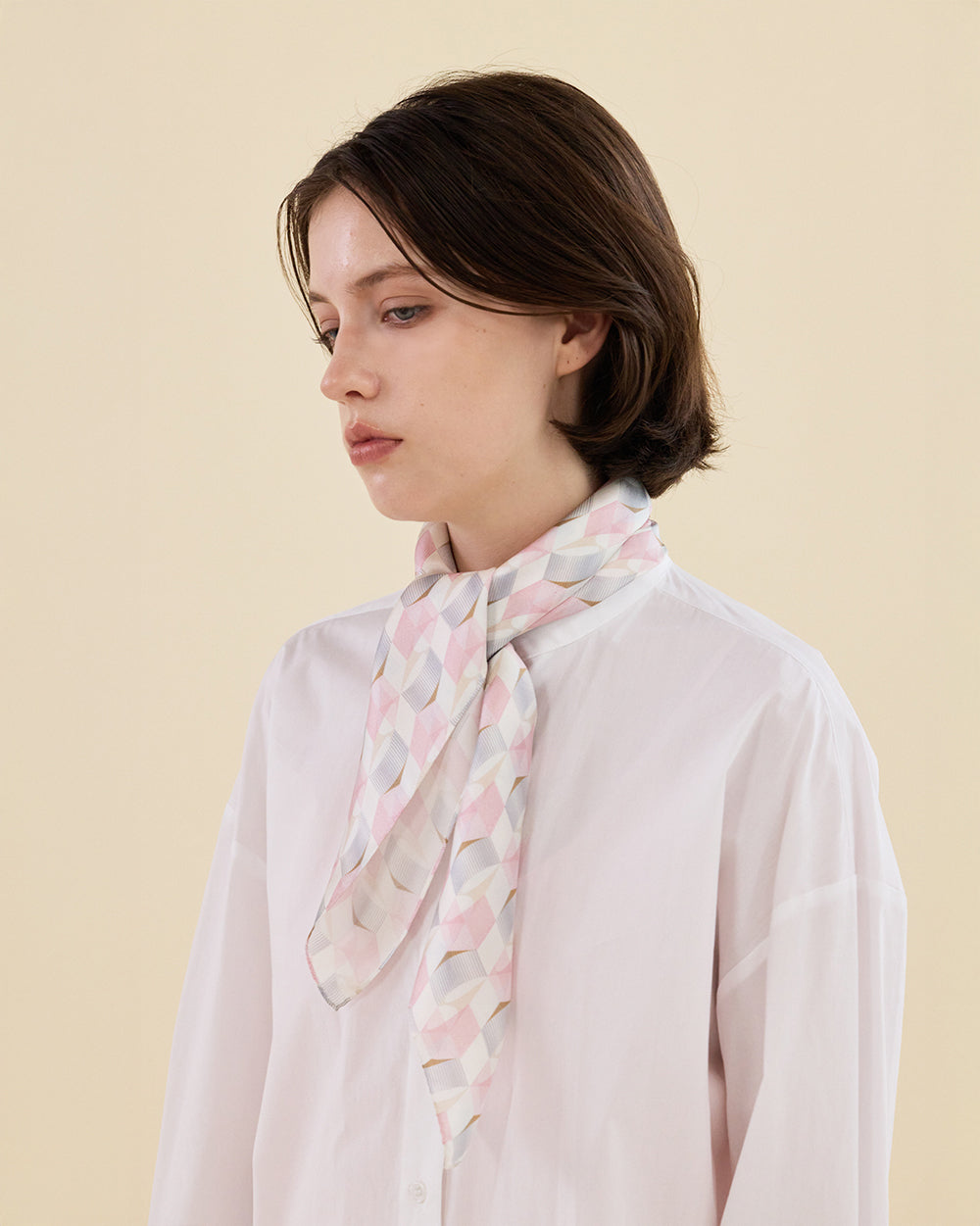 PINK ILLUSION SILK SCARF_PINK