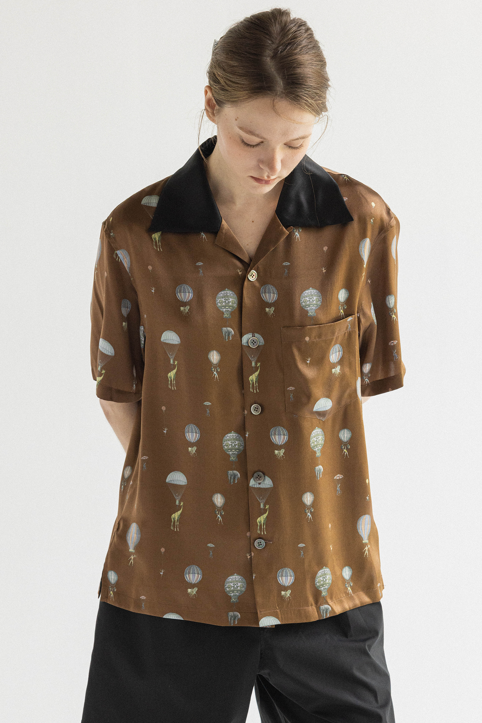 DREAM PARADE BOWLING SHIRT_BROWN