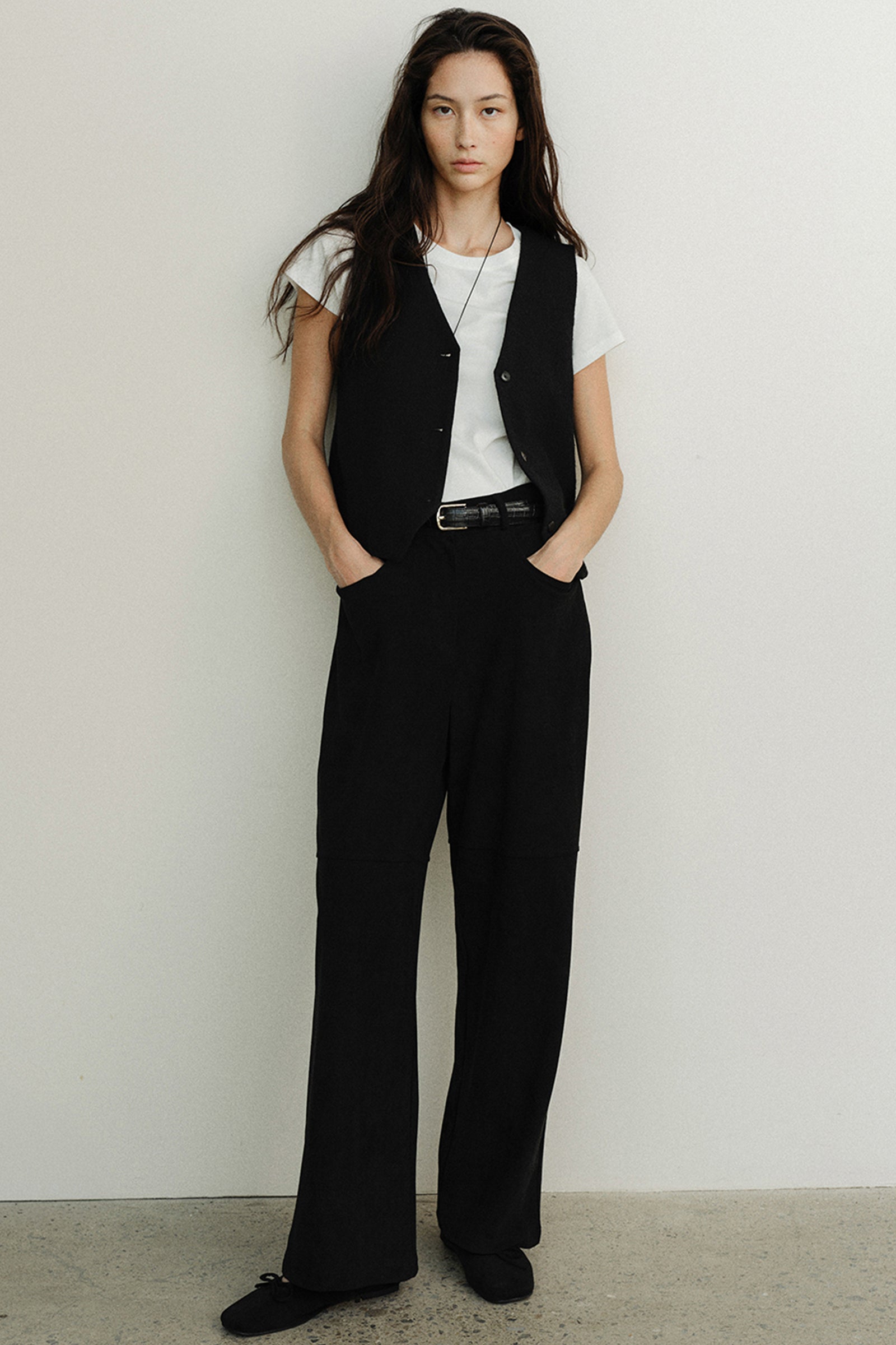 ANDY SUEDE PANTS_BLACK