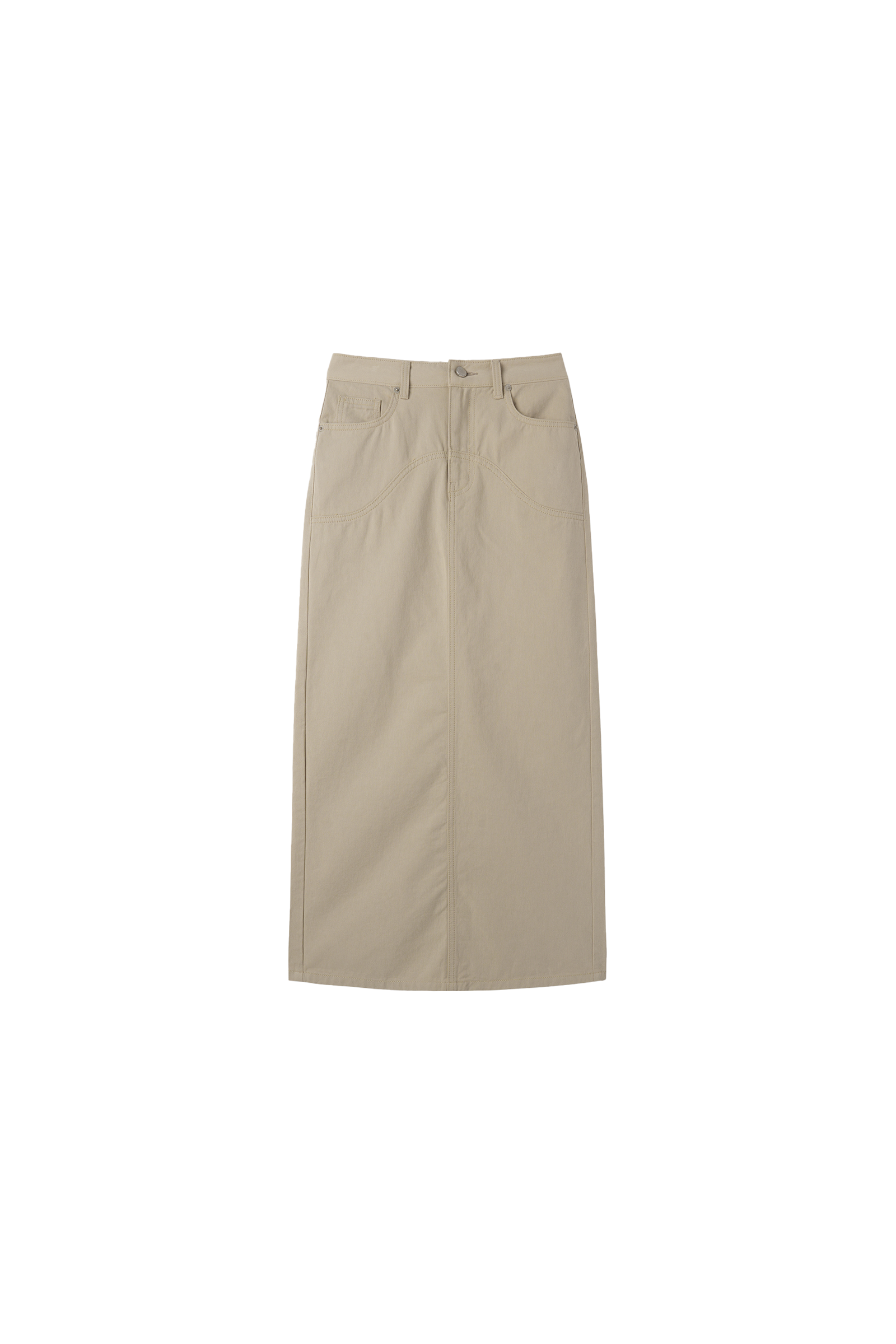 WAVE COTTON SKIRT_BEIGE