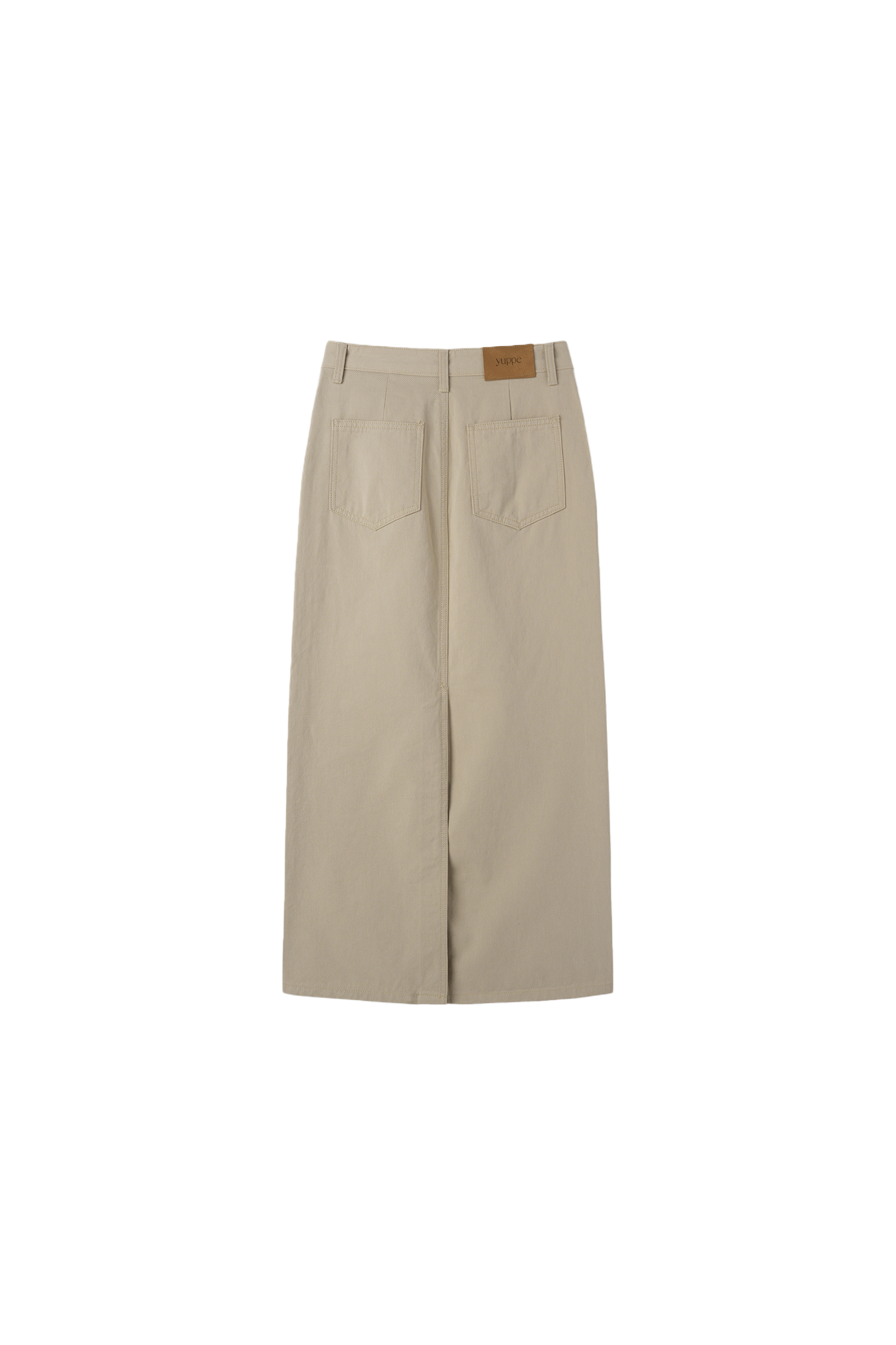 WAVE COTTON SKIRT_BEIGE