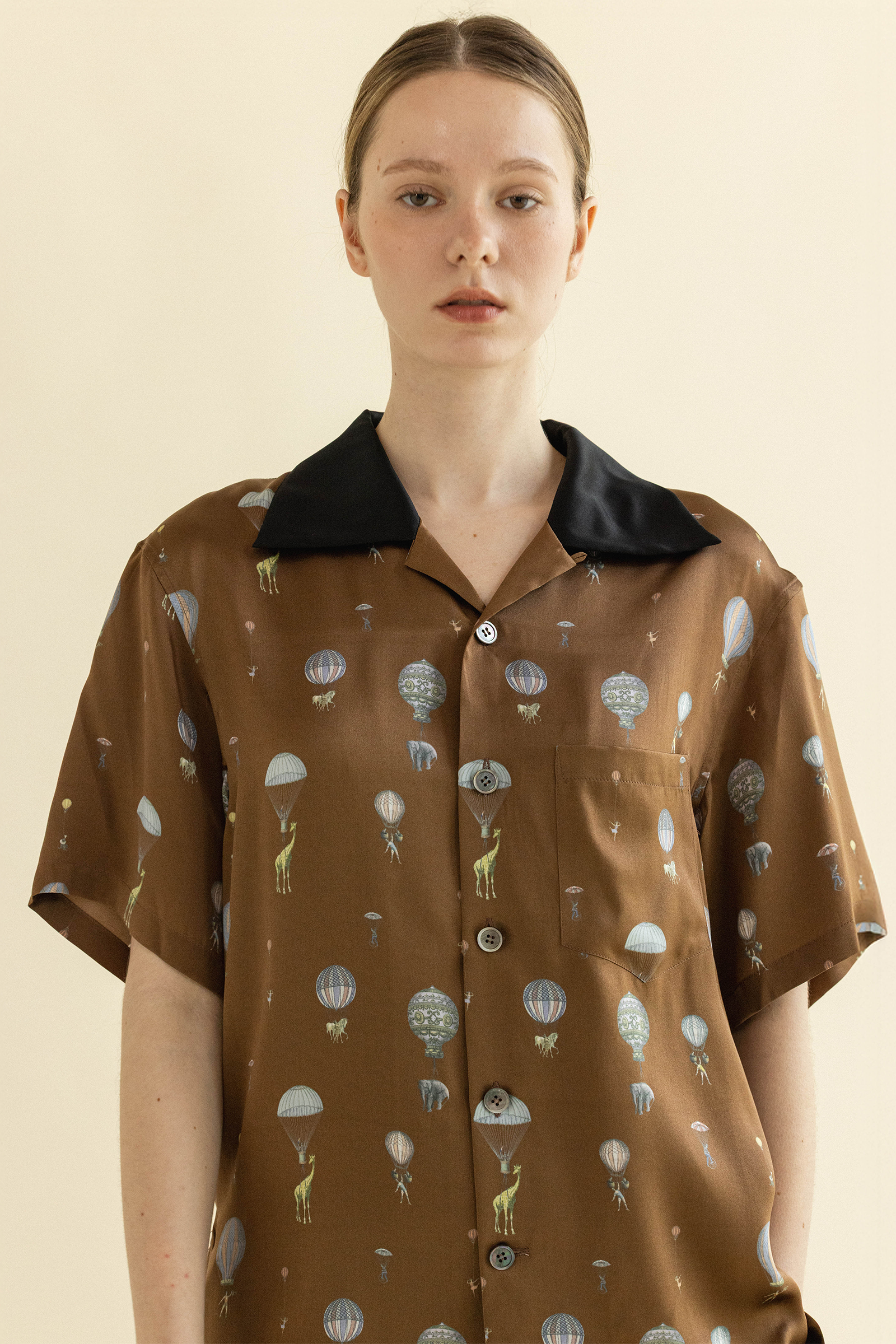 DREAM PARADE BOWLING SHIRT_BROWN