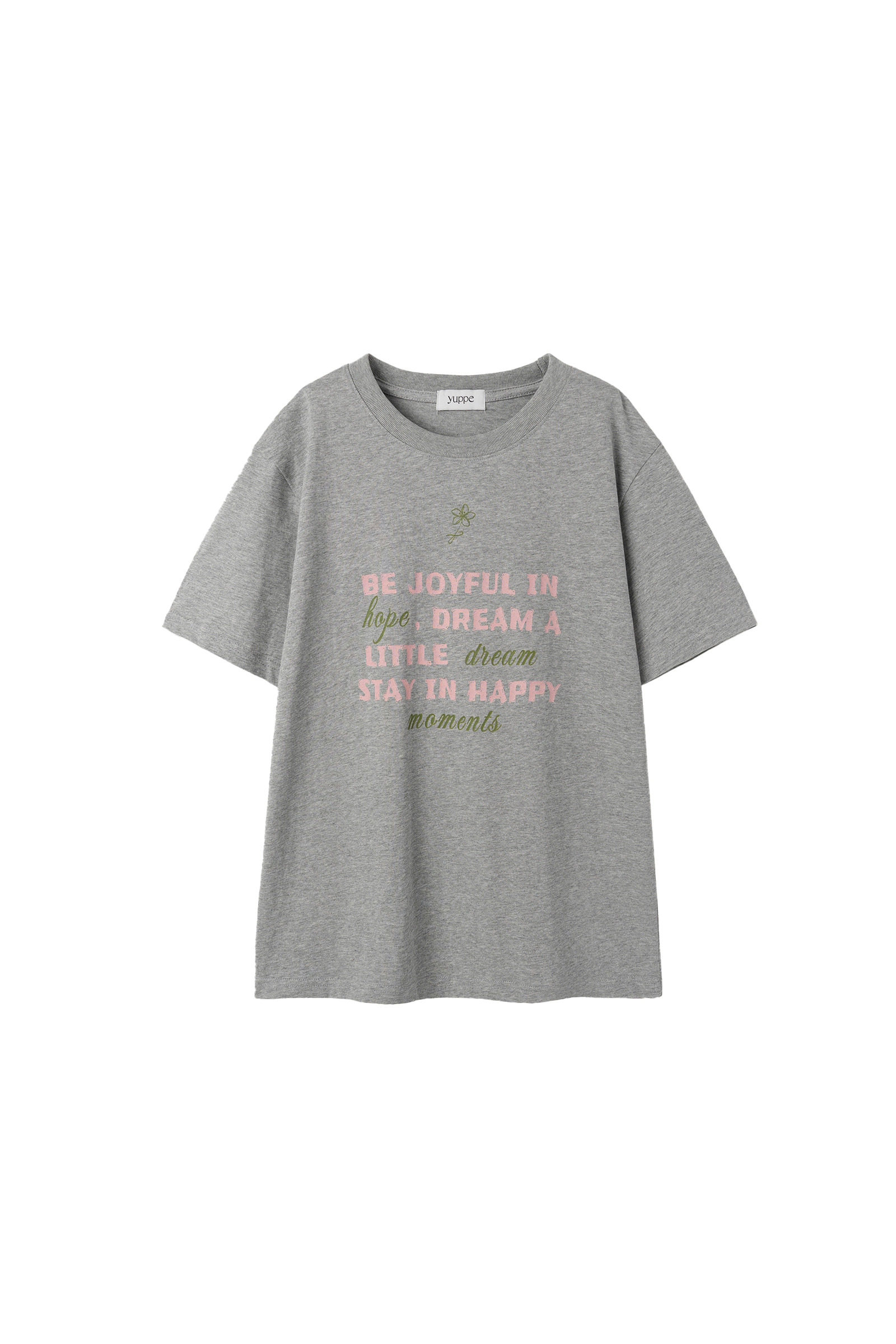 JOYFUL FLOWER T-SHIRT_GREY