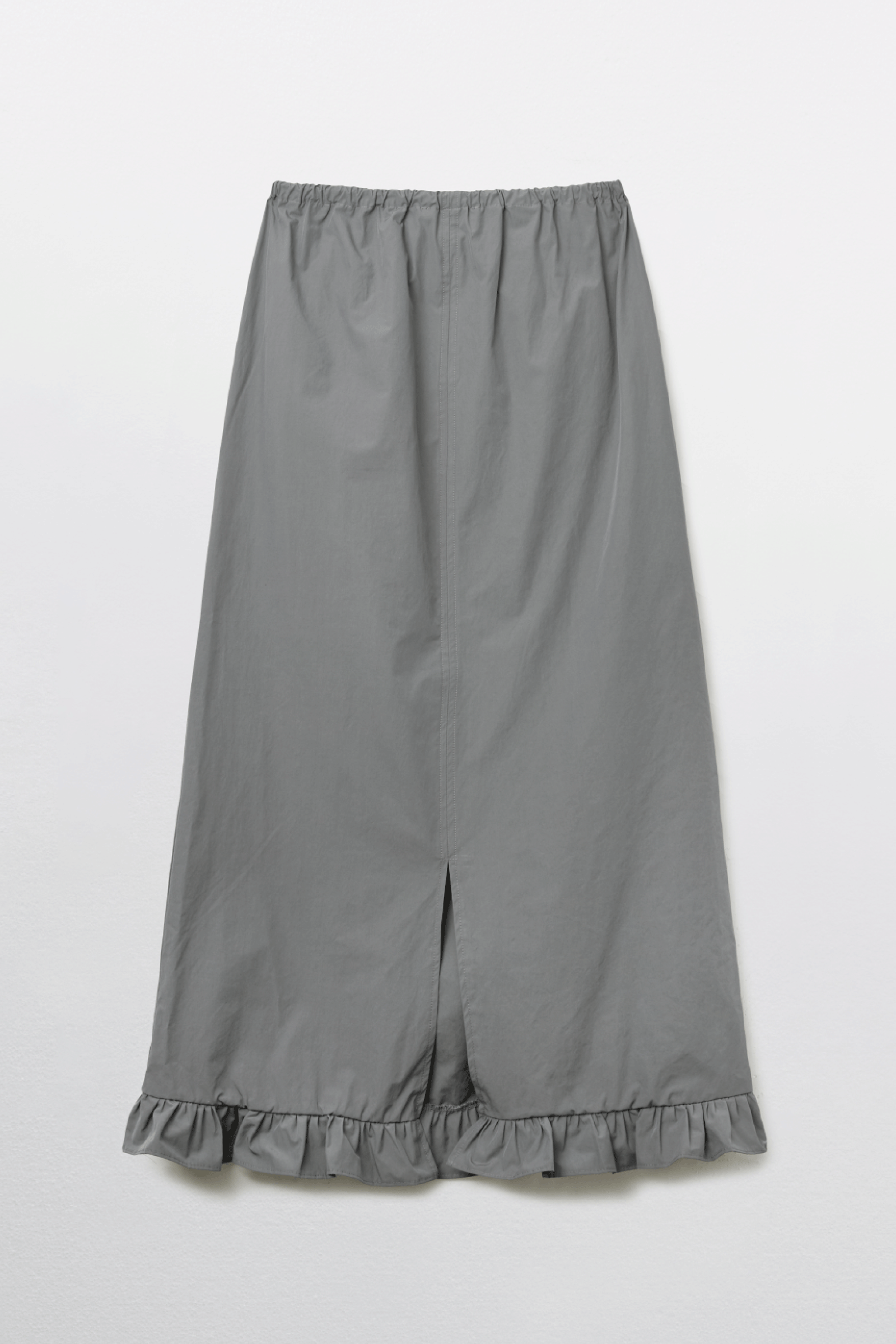 MERMAID FRILL MAXI SKIRT _CHARCOAL