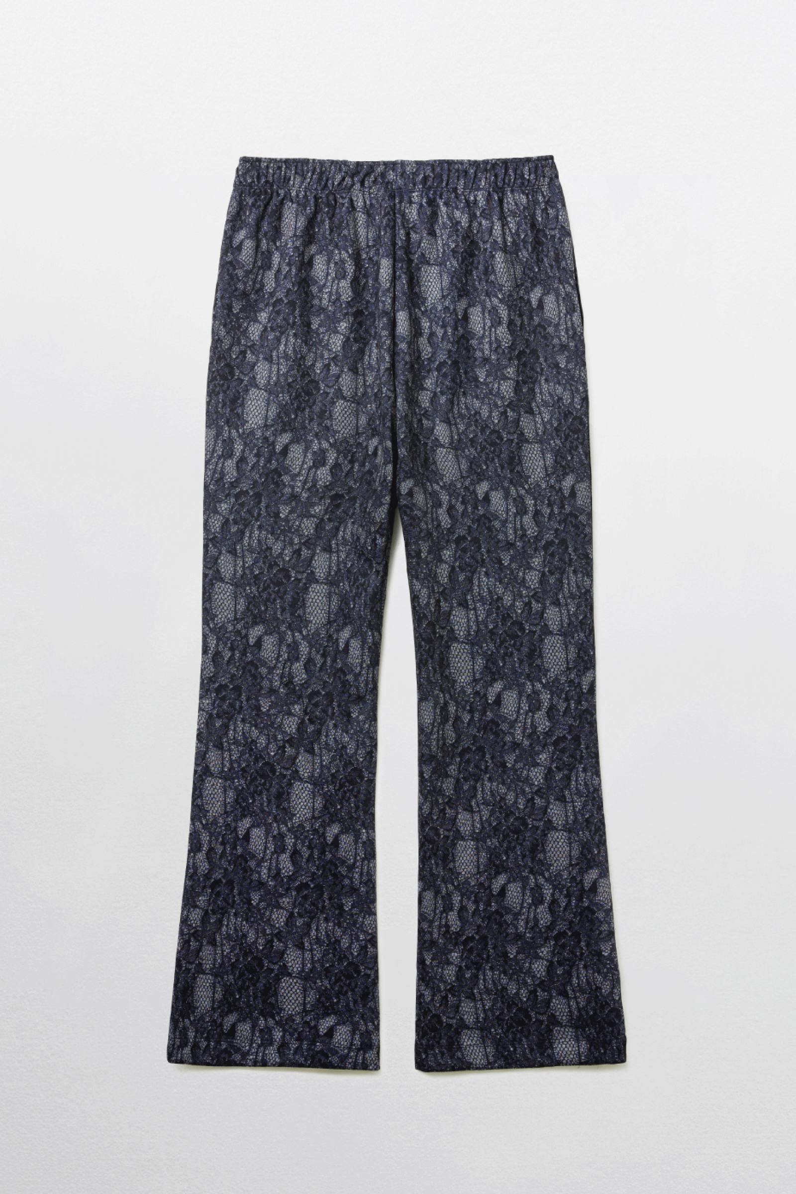 SCANNED LACE BOOTS-CUT PANTS_NAVY