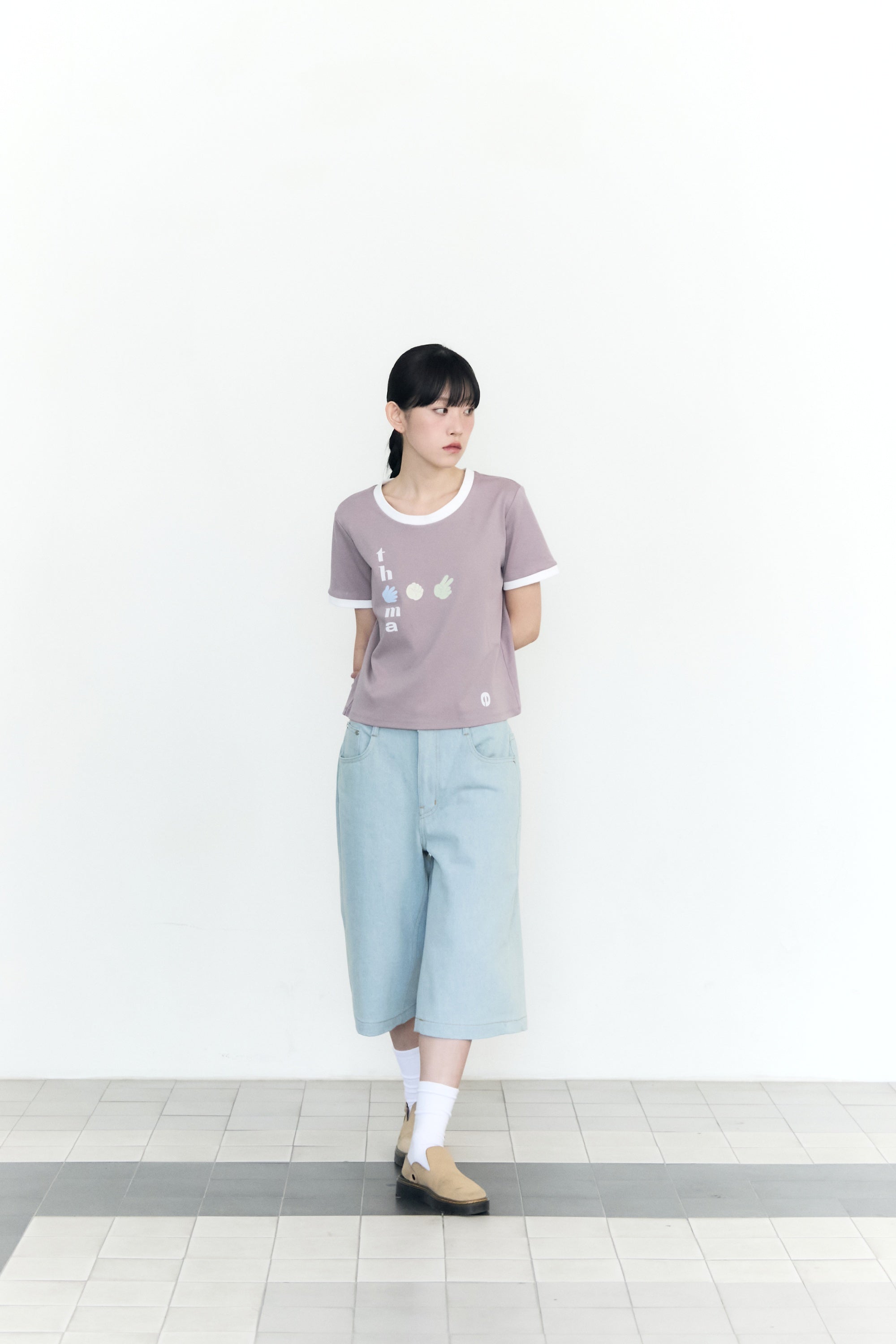 PLAYFUL RINGER TEE_LILAC