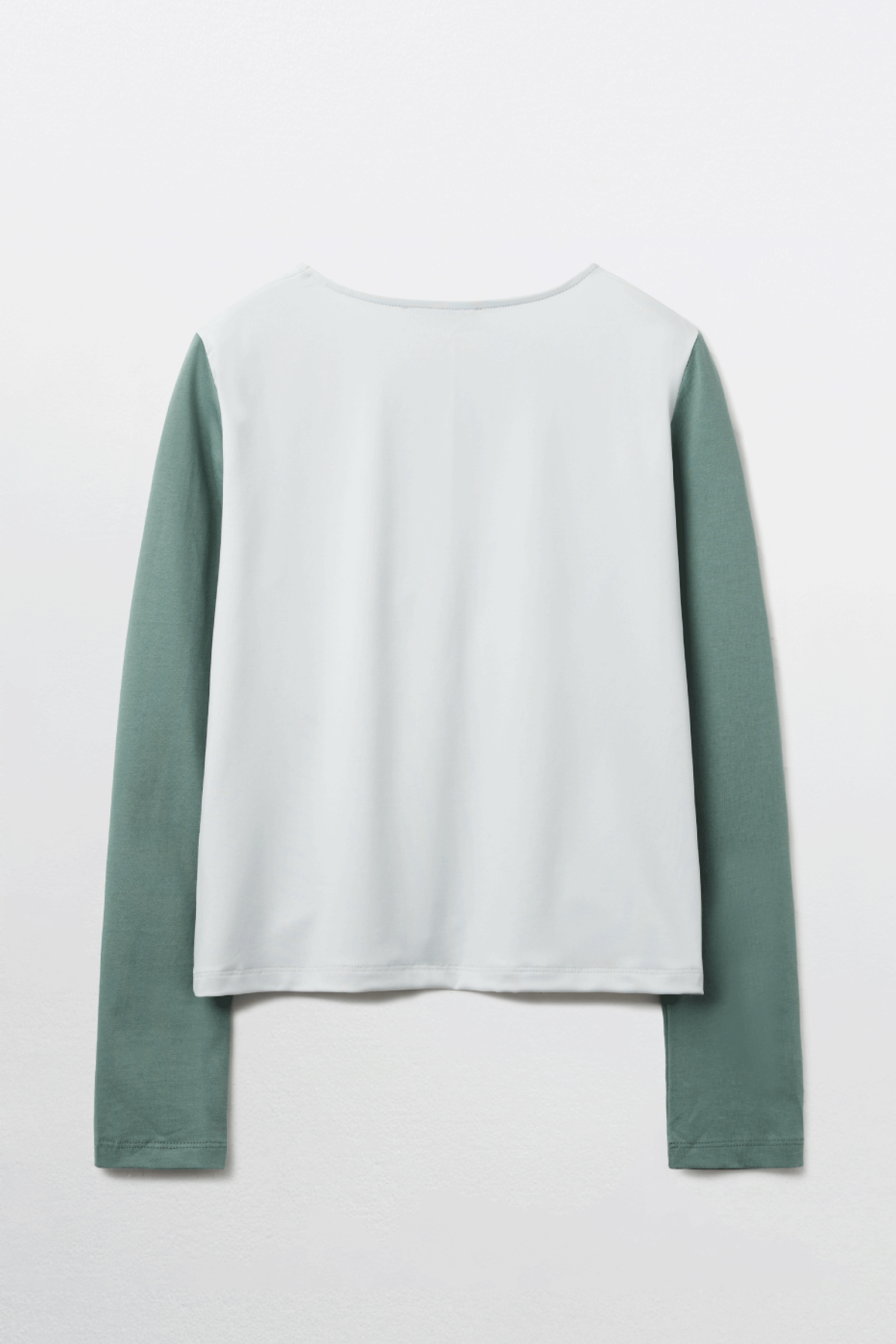 HAND WRITING FLOWER LONG SLEEVE TOP_GREEN