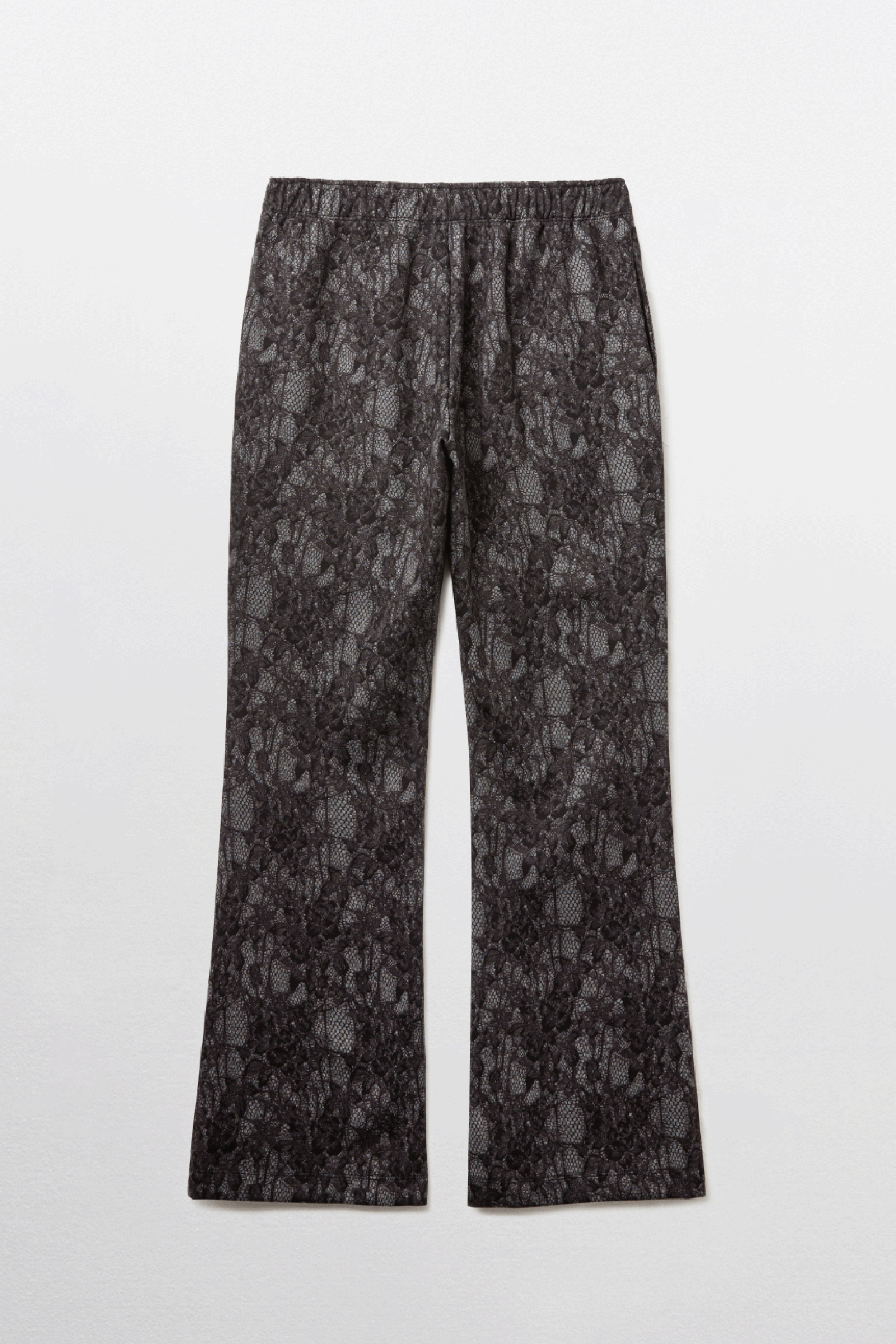 SCANNED LACE BOOTS-CUT PANTS_BLACK