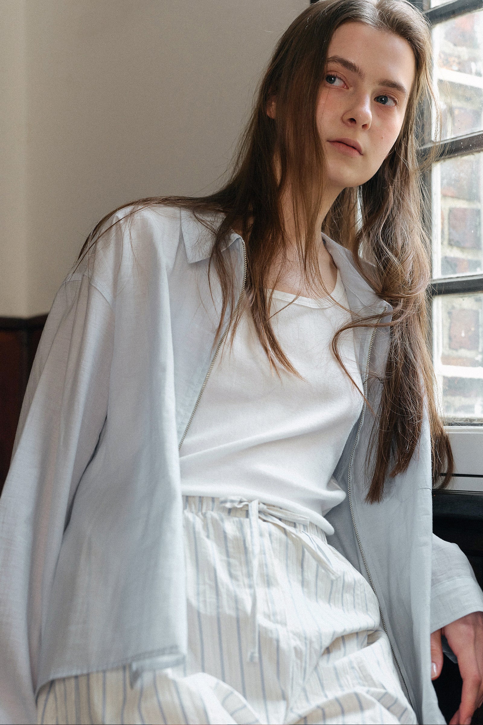 PONS ZIP-UP_LIGHT BLUE