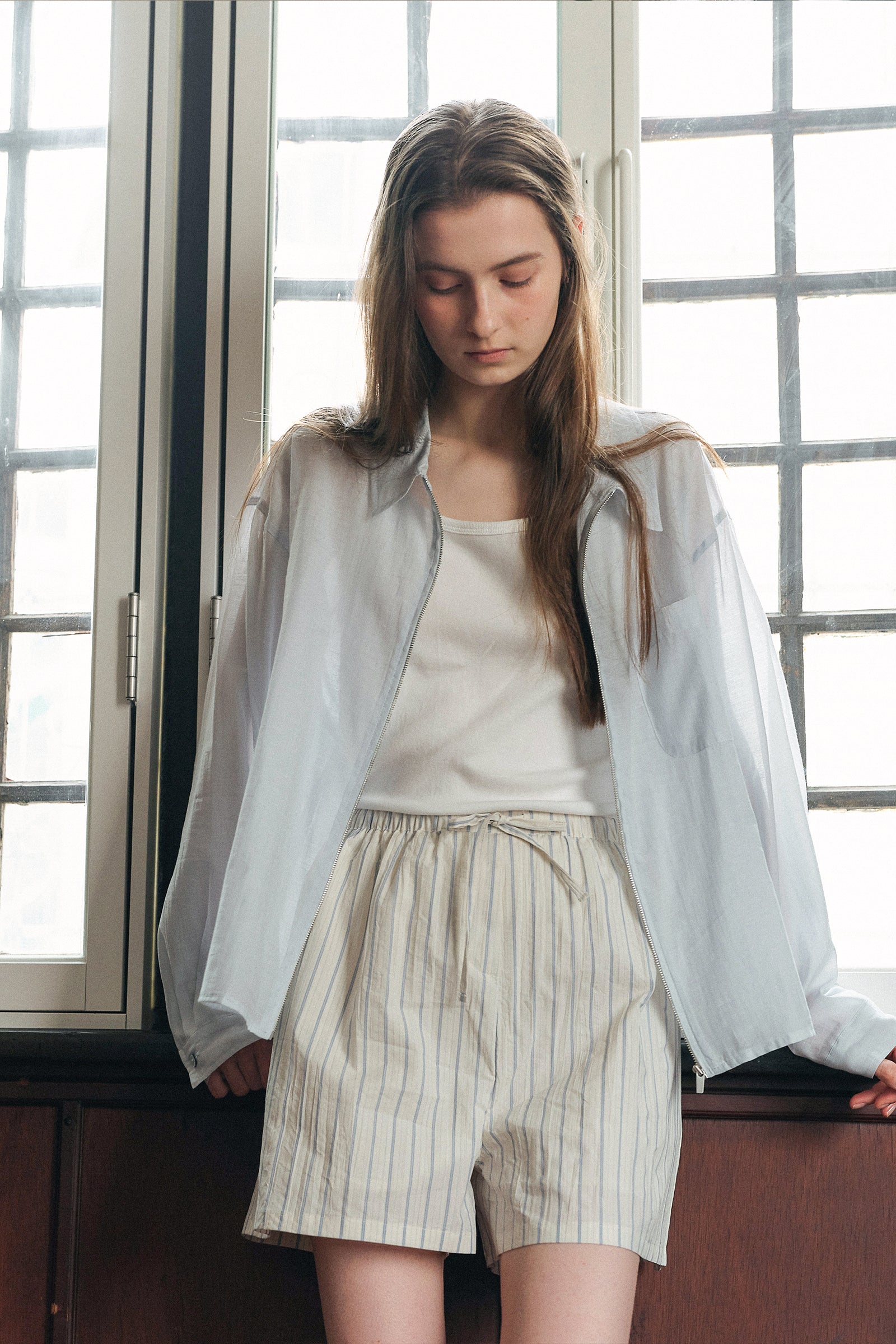 PONS ZIP-UP_LIGHT BLUE