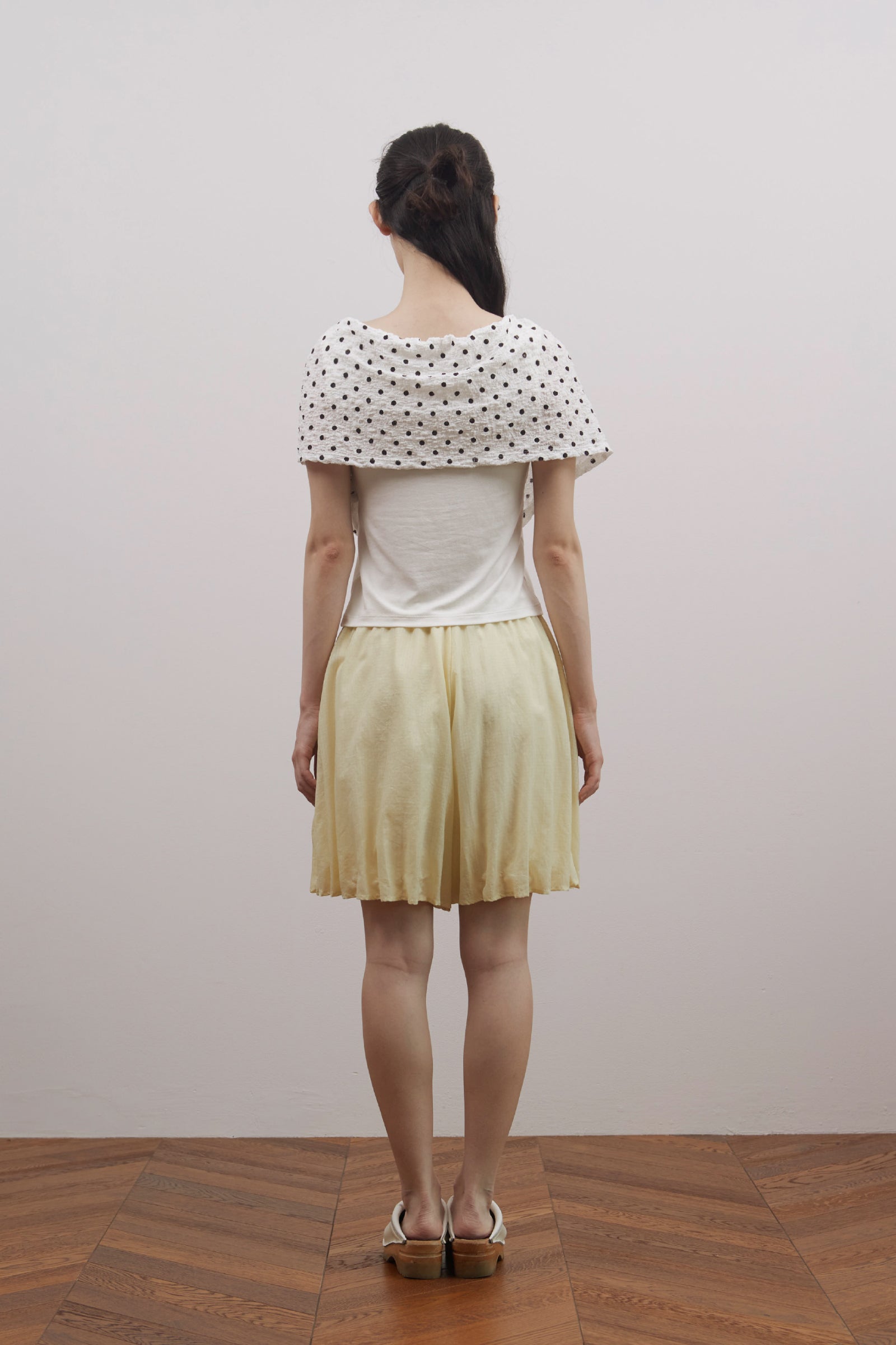DOT DRAPE SLEEVELESS_WHITE