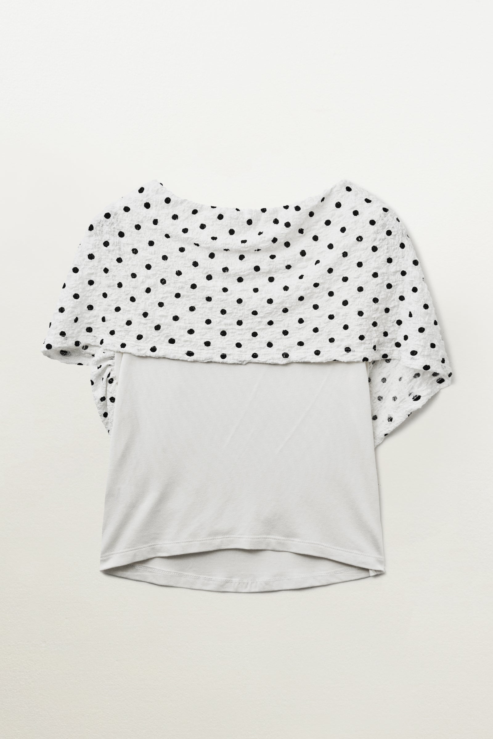 DOT DRAPE SLEEVELESS_WHITE
