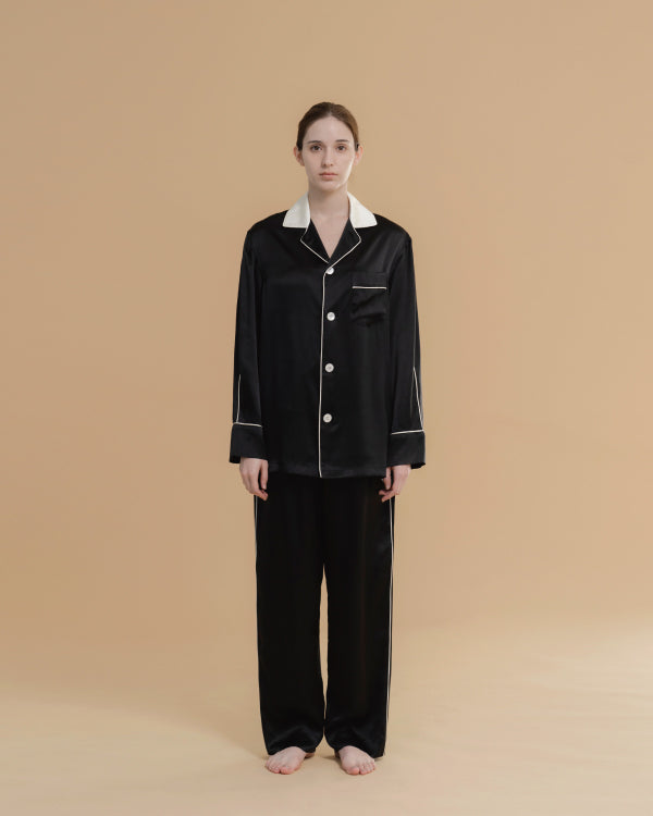 MIDNIGHT MUSE SILK PAJAMAS_BLACK