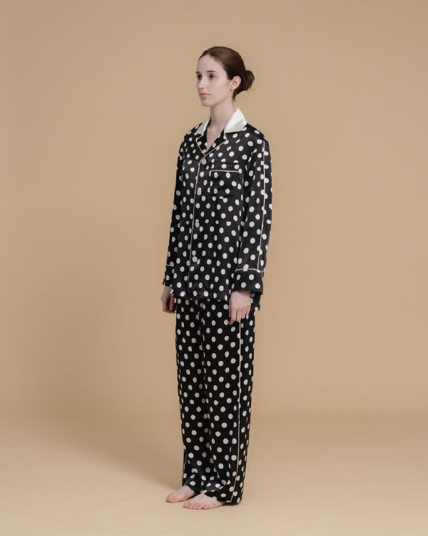 POLKA DOT SILK PAJAMS_DOT