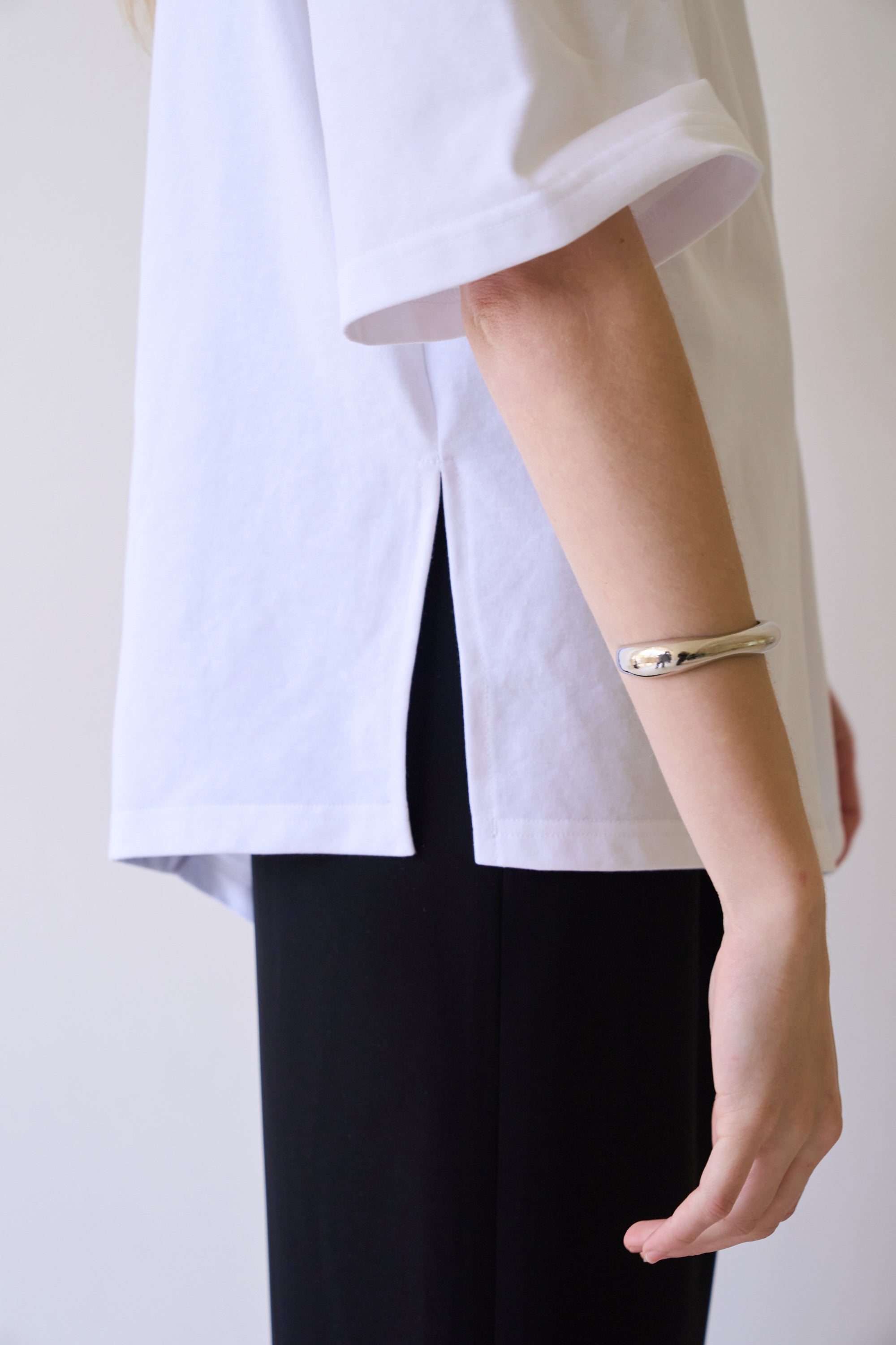 UNBALANCE DRAWSTIRING T-SHIRT_WHITE