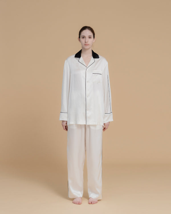 IVORY WHISPER SILK PAJAMAS_IVORY