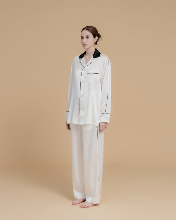 IVORY WHISPER SILK PAJAMAS_IVORY