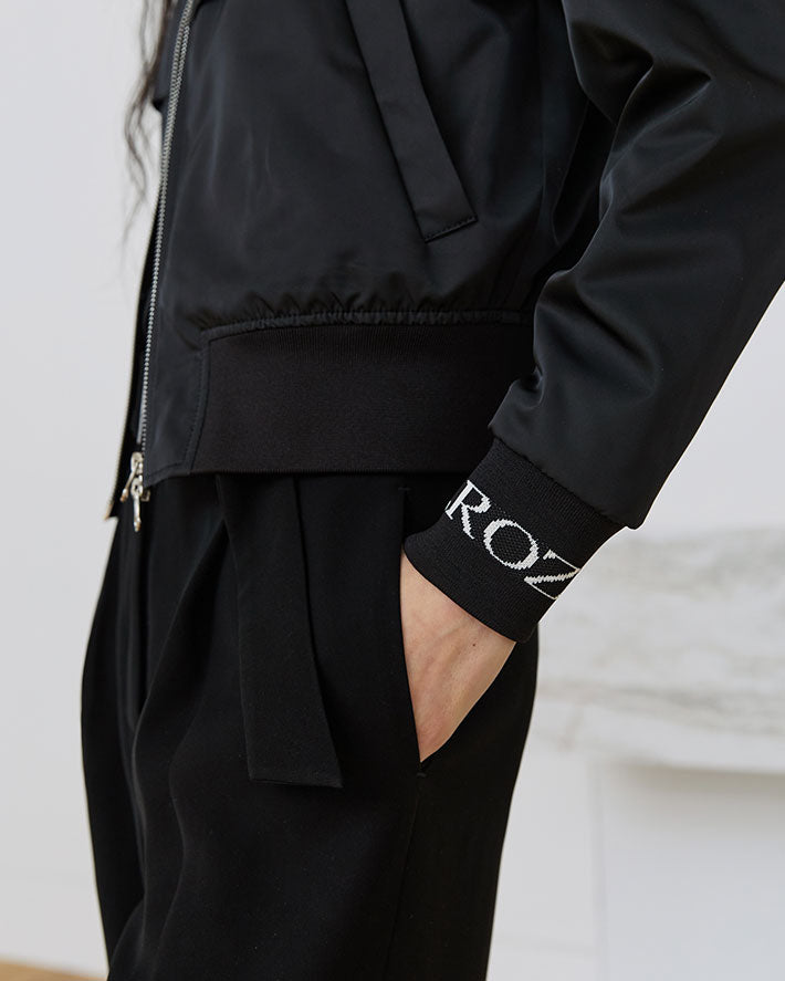 JACQUARD BOMBER JACKET_BLACK