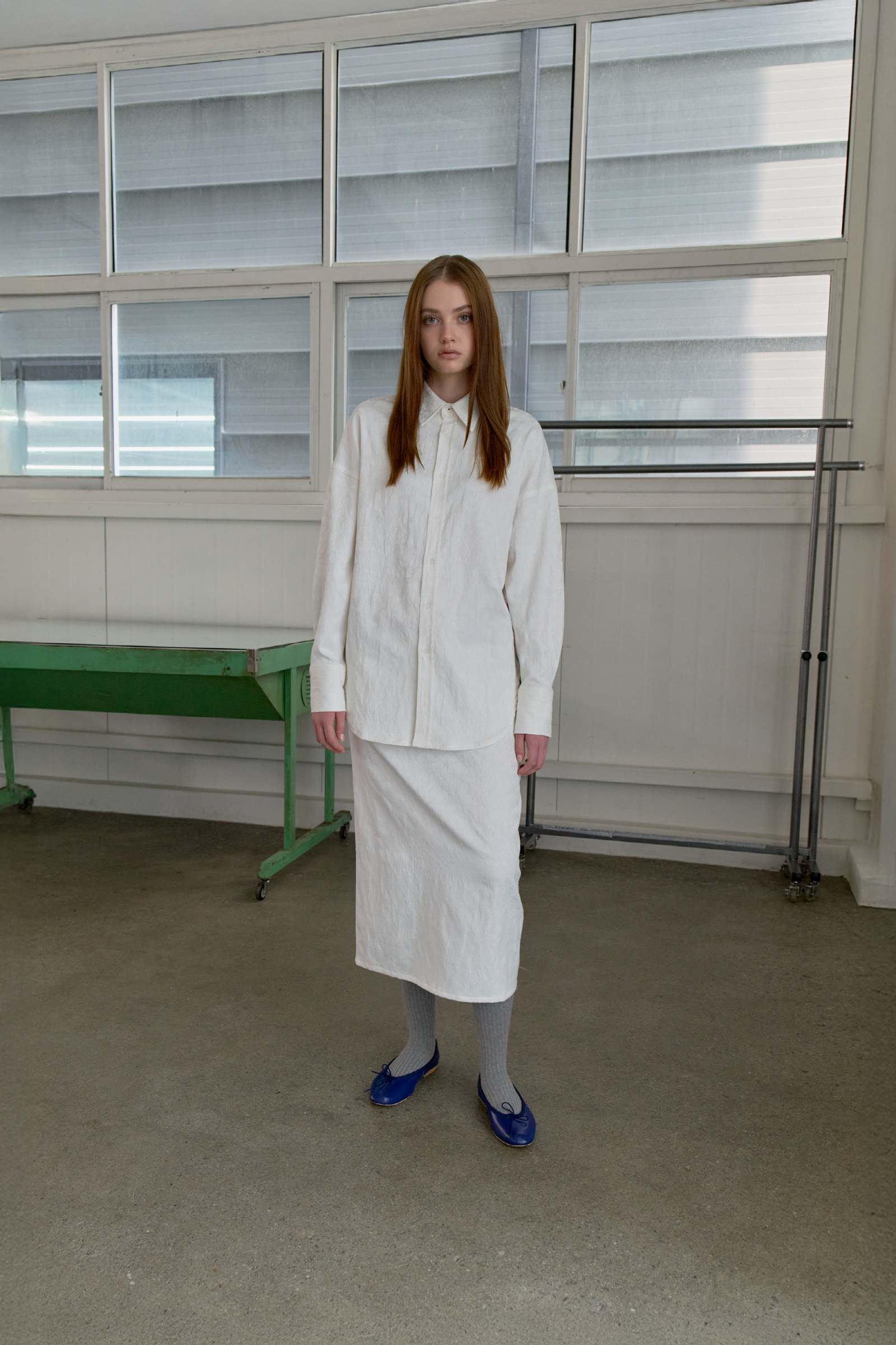 JACQUARD CLASSIC SKIRT_WHITE