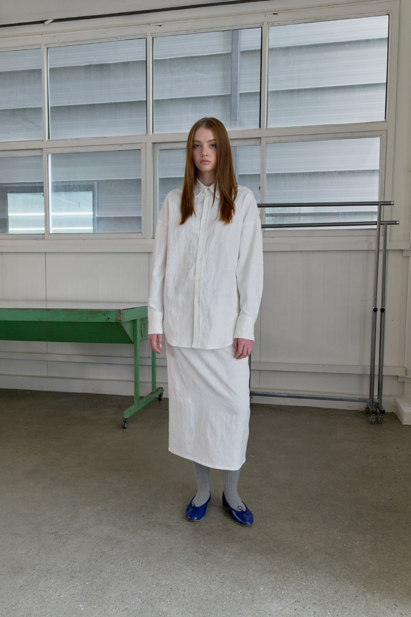 JACQUARD CLASSIC SKIRT_WHITE