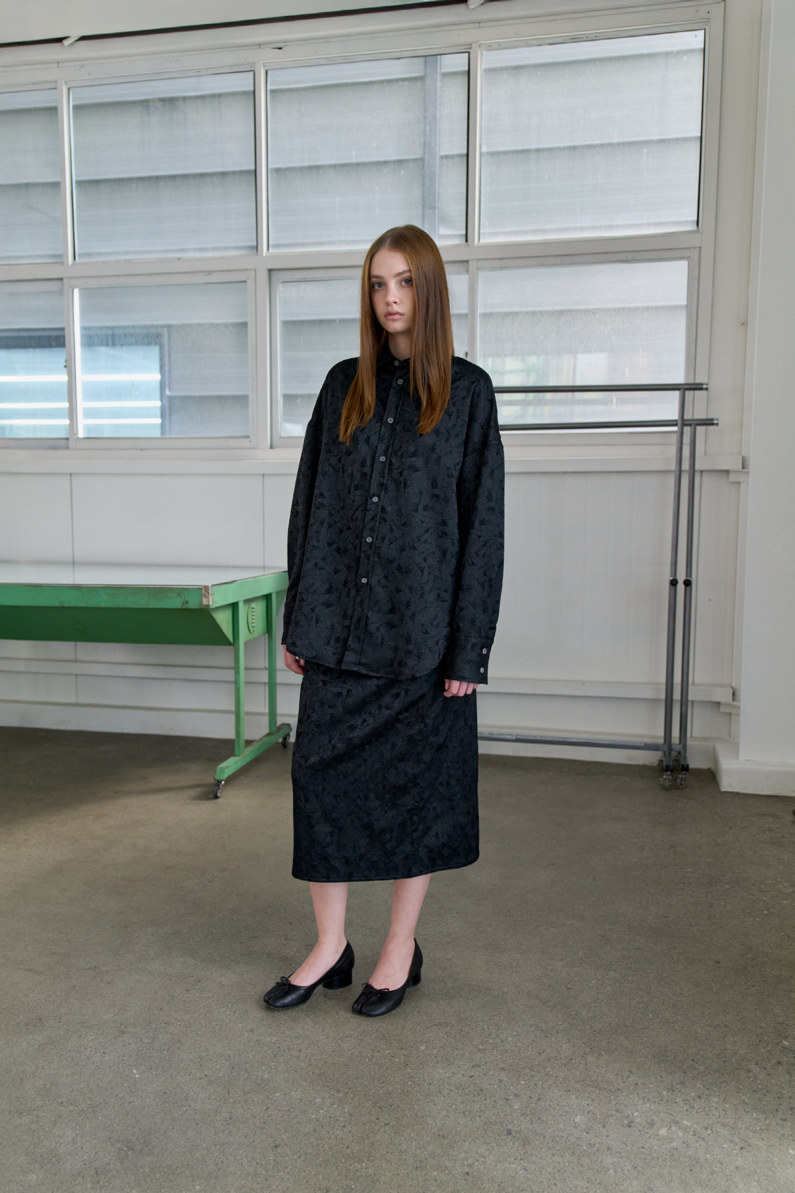 JACQUARD CLASSIC SKIRT_BLACK