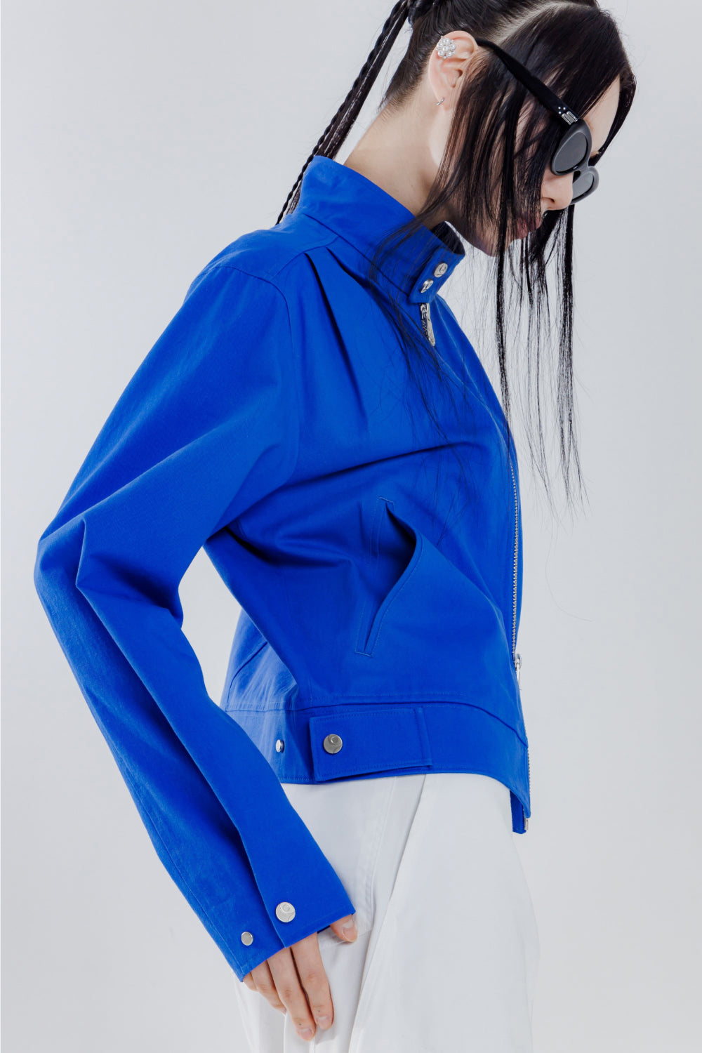 SHOULDER TWO TUCK JACKET_BLUE