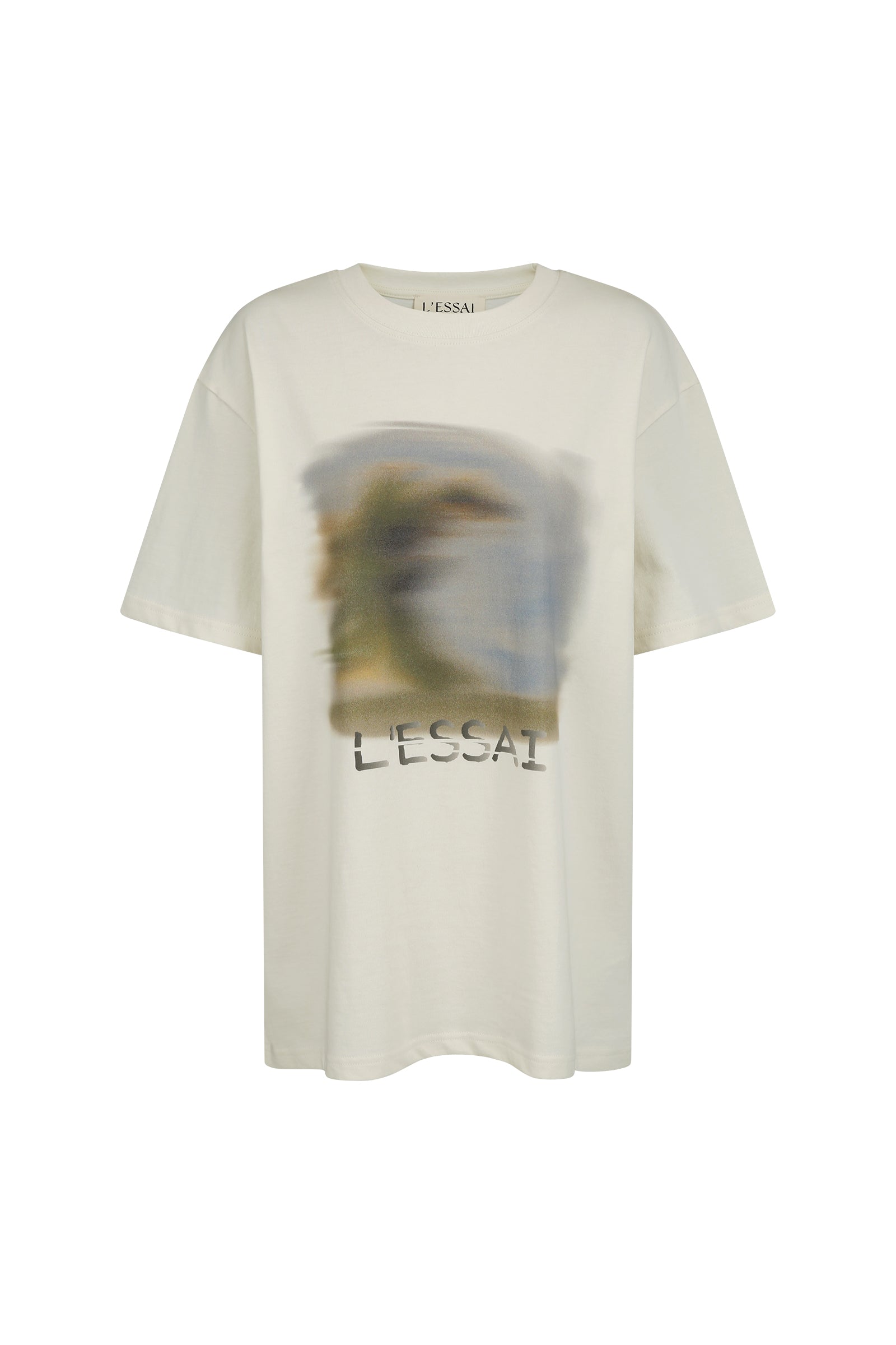 LESSAI GRAPHIC T-SHIRT_IVORY