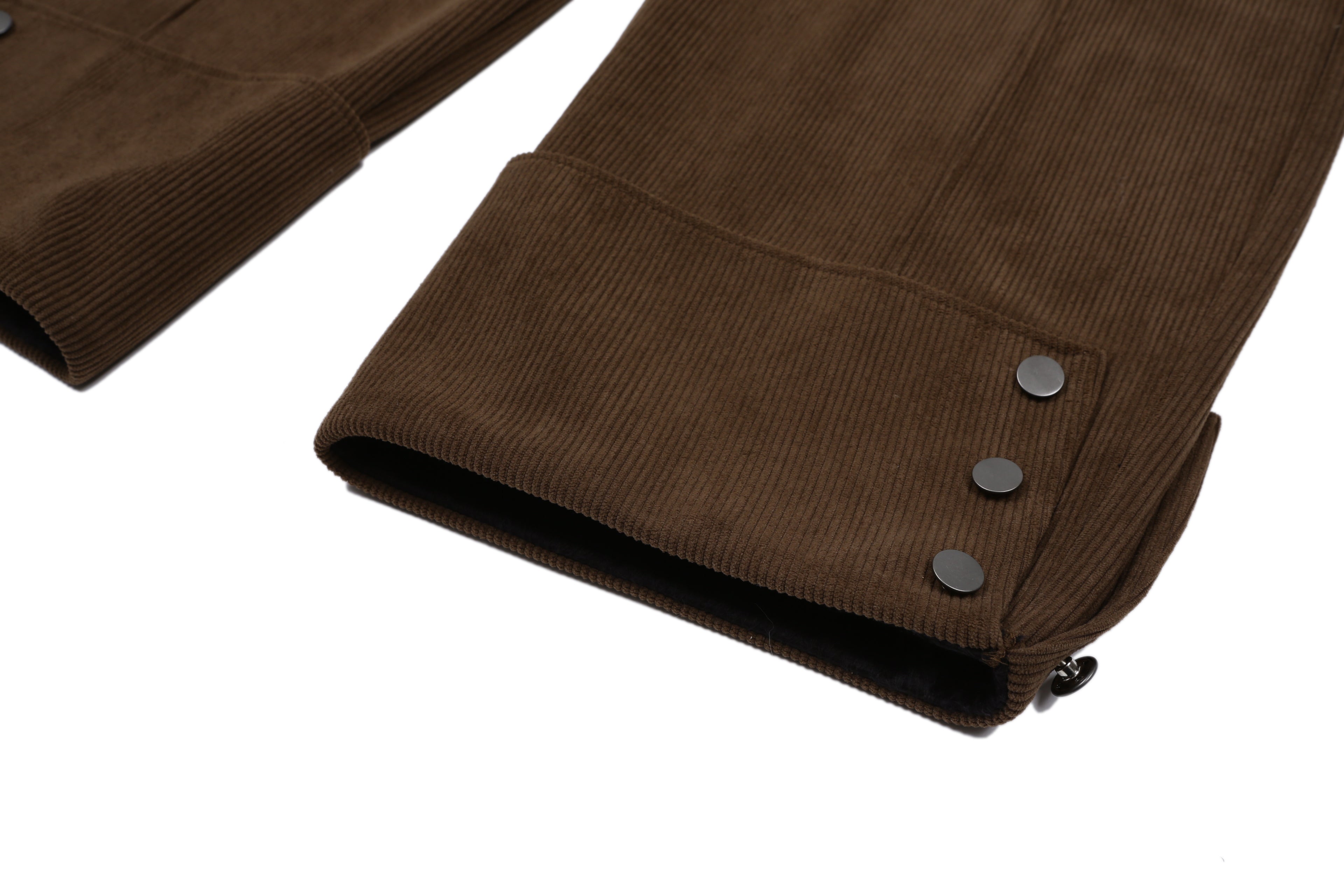 CORDUROY CURVED PANTS_BROWN