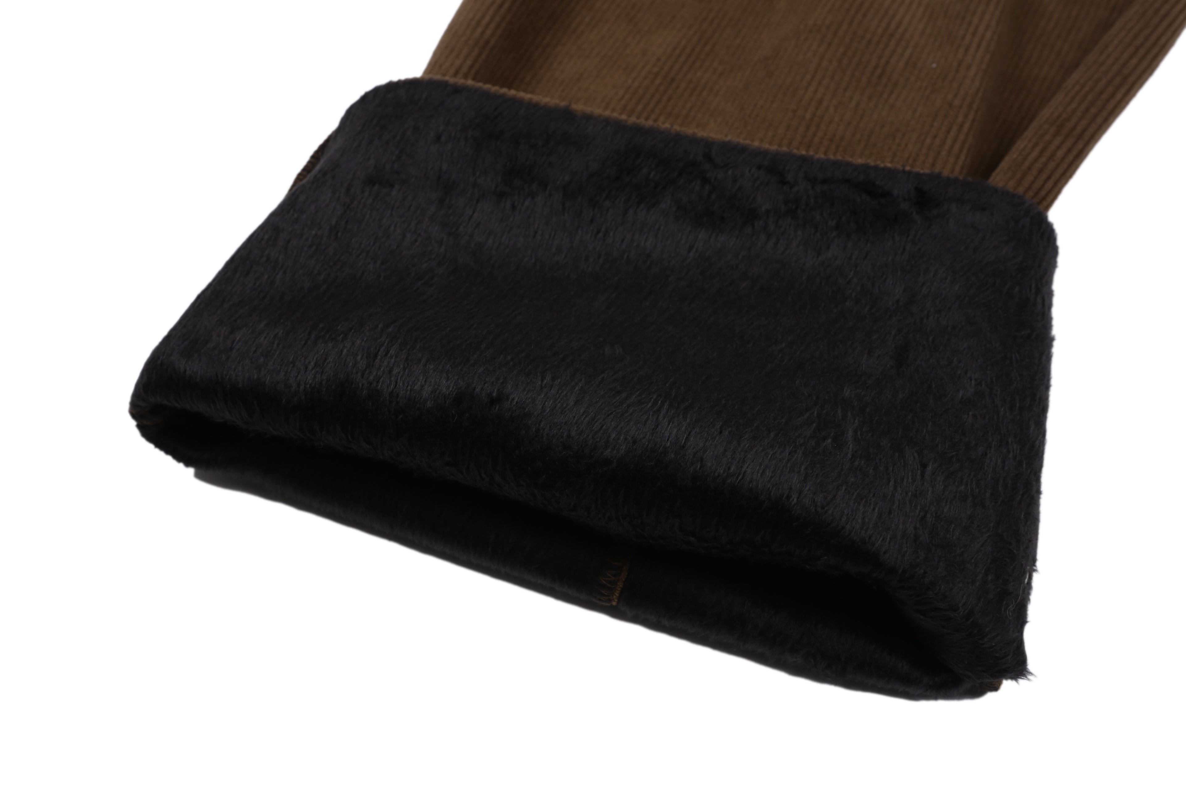 CORDUROY CURVED PANTS_BROWN