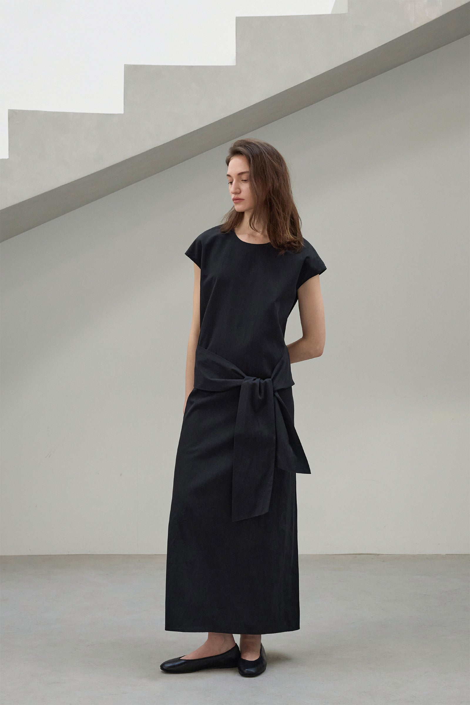 STRAP MAXI DRESS_BLACK