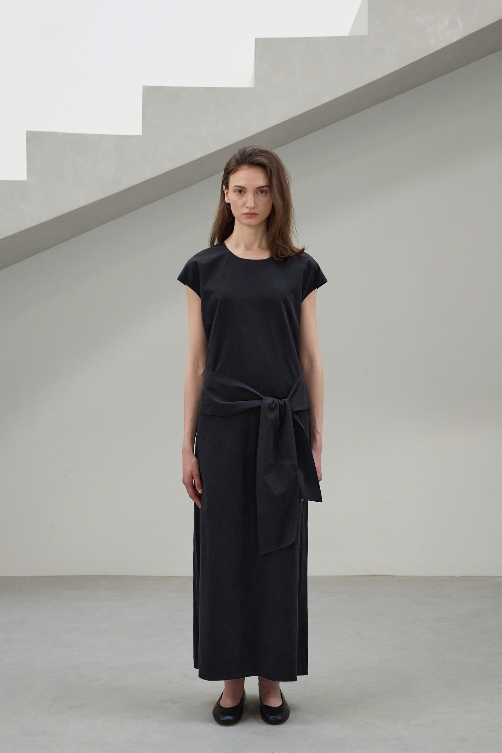 STRAP MAXI DRESS_BLACK