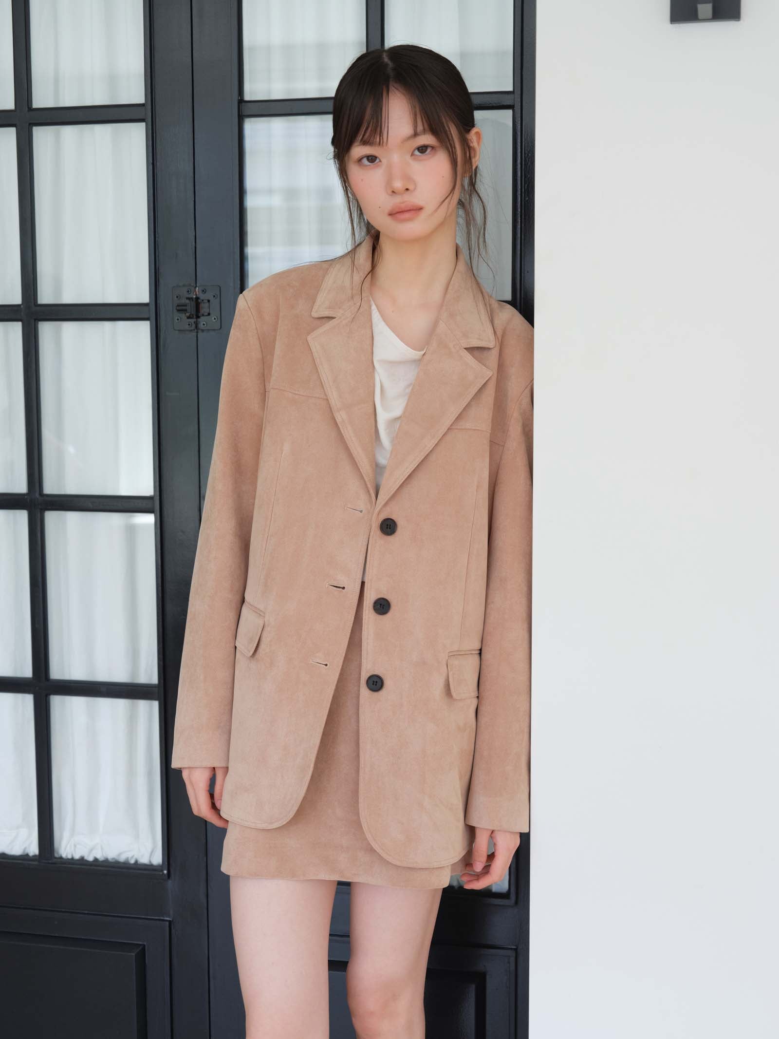 SUEDE OVER JACKET_BEIGE