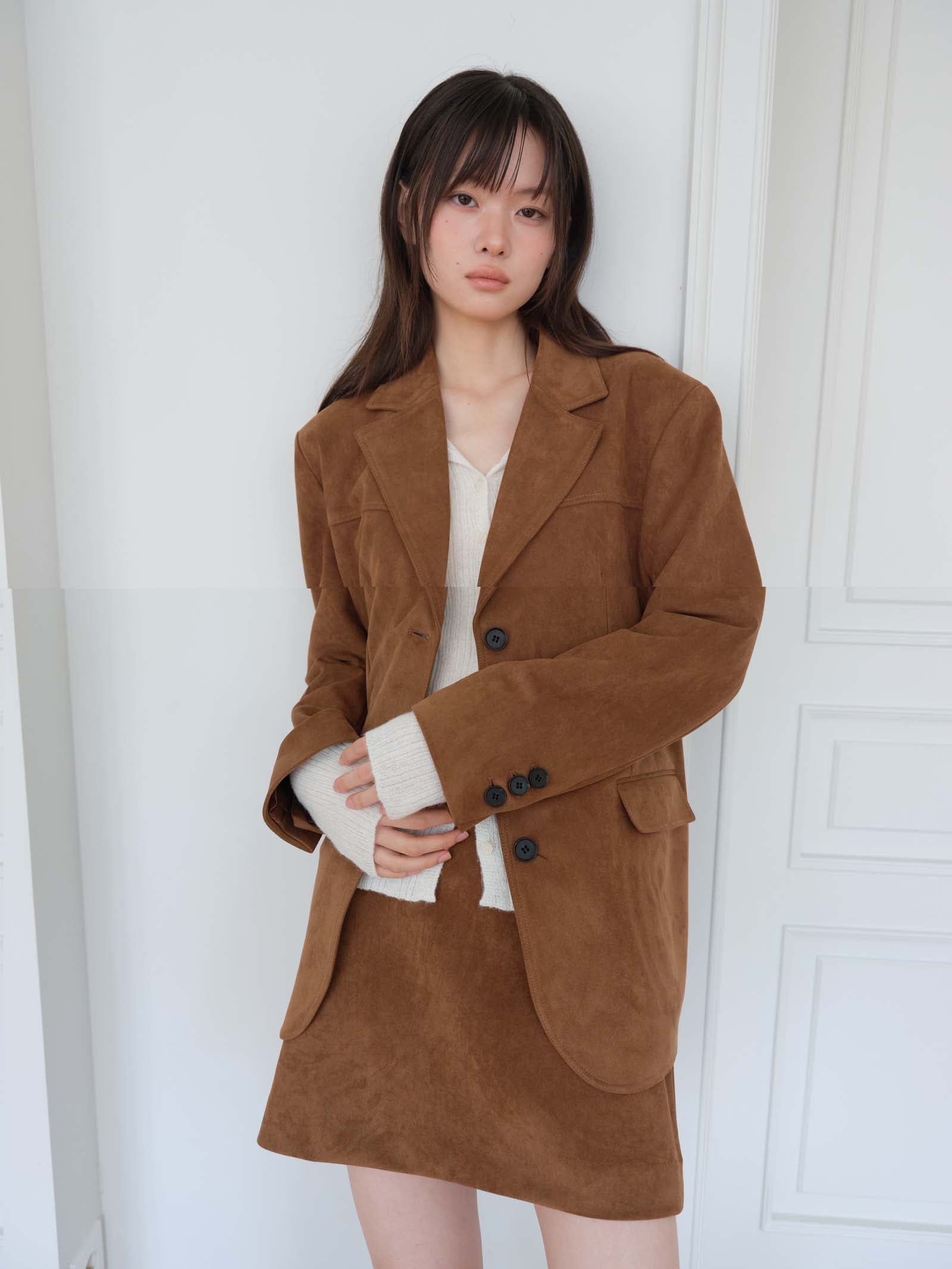 SUEDE OVER JACKET_BROWN