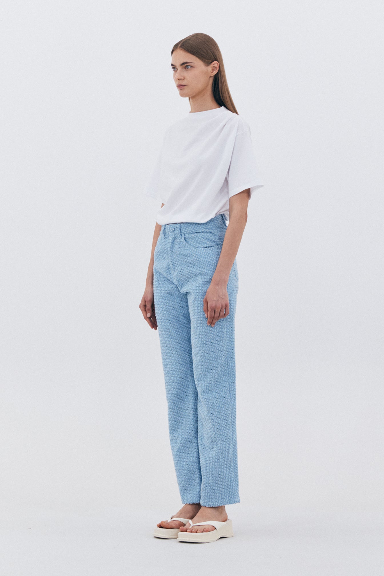 PUNCHING DENIM PANTS_BLUE