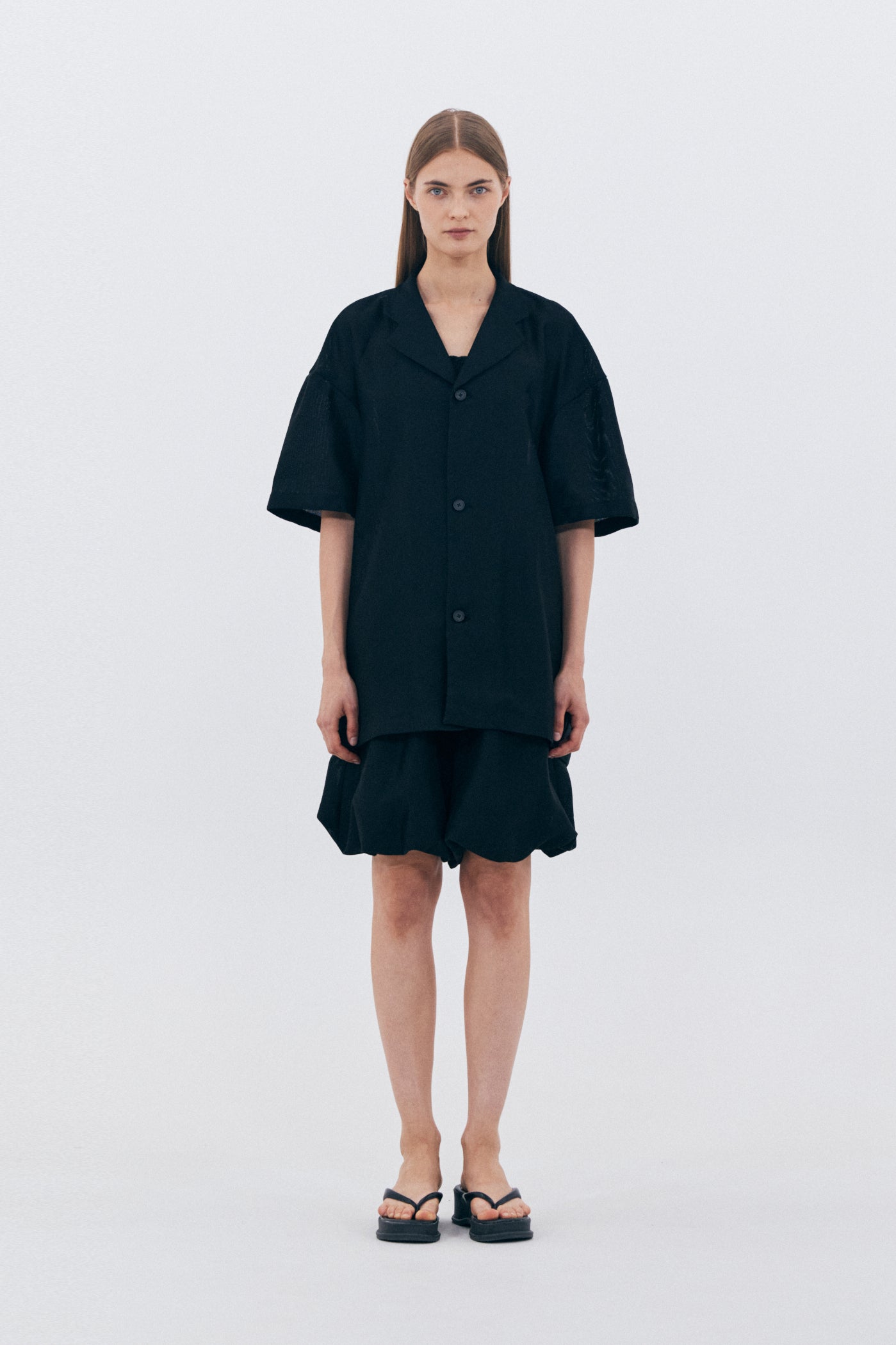 SUMMER COTTON SHIRT JACKET_BLACK