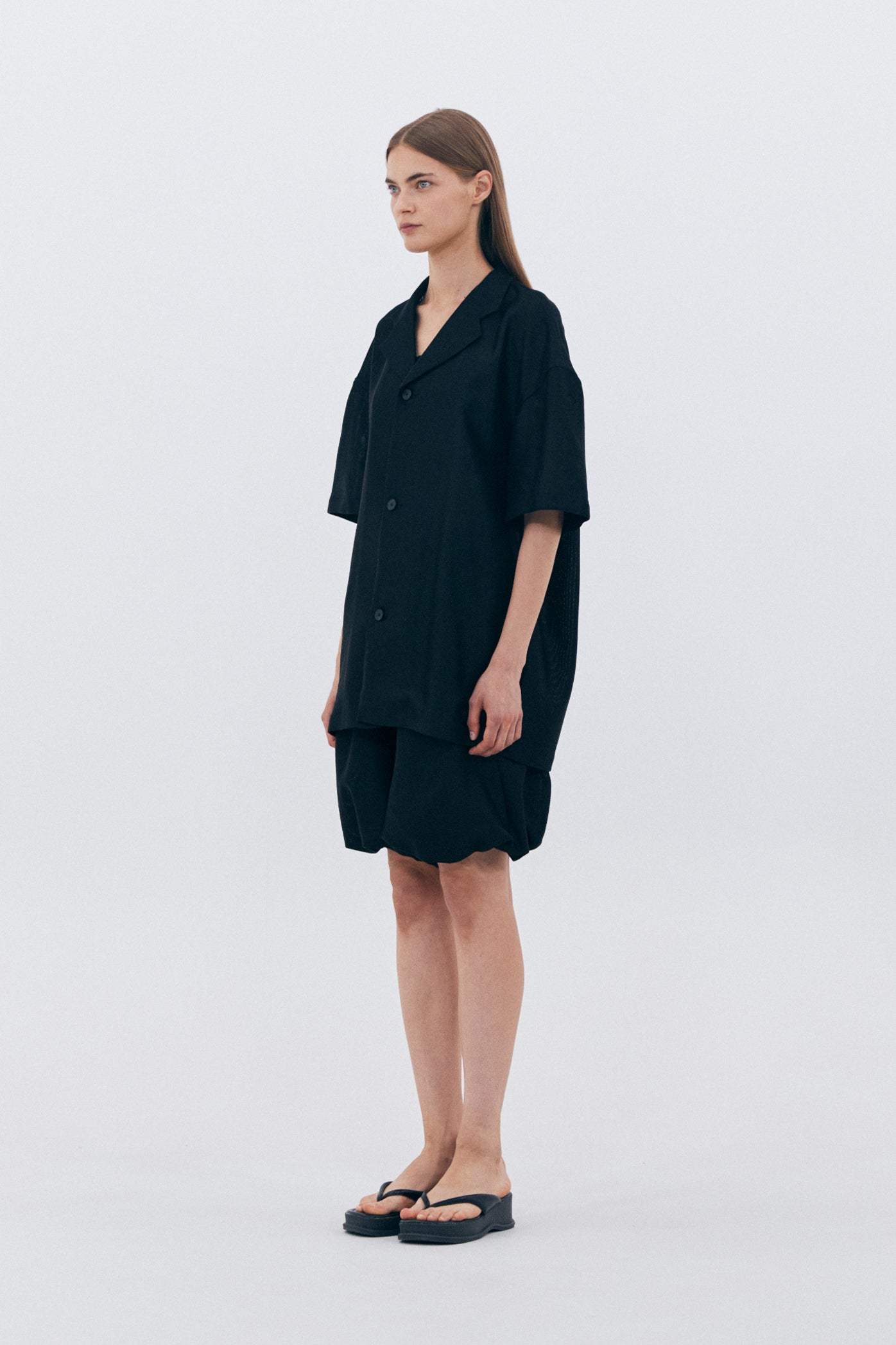 SUMMER COTTON SHIRT JACKET_BLACK