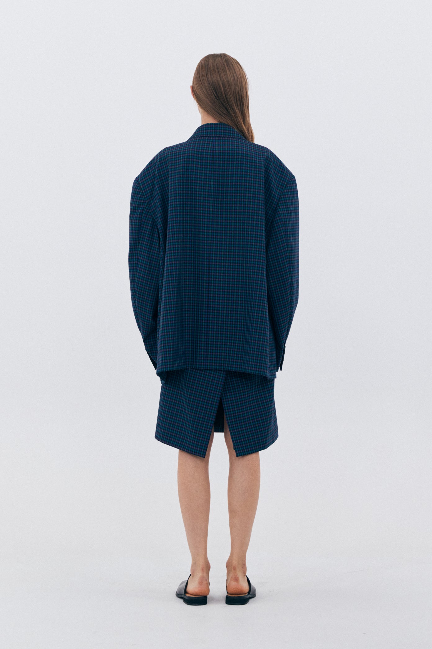 CHECKERED OVER BLAZER_NAVY