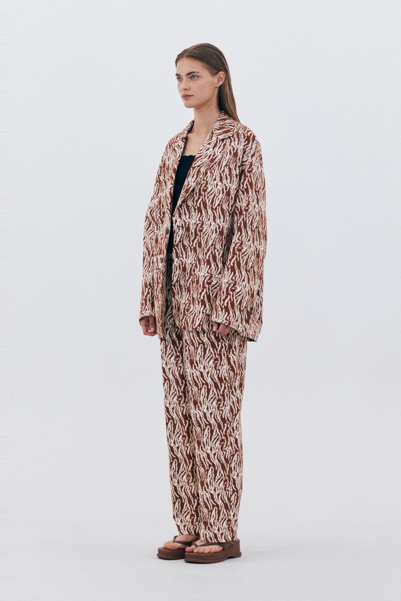 BROWN PATTERN TROUSERS_BROWN