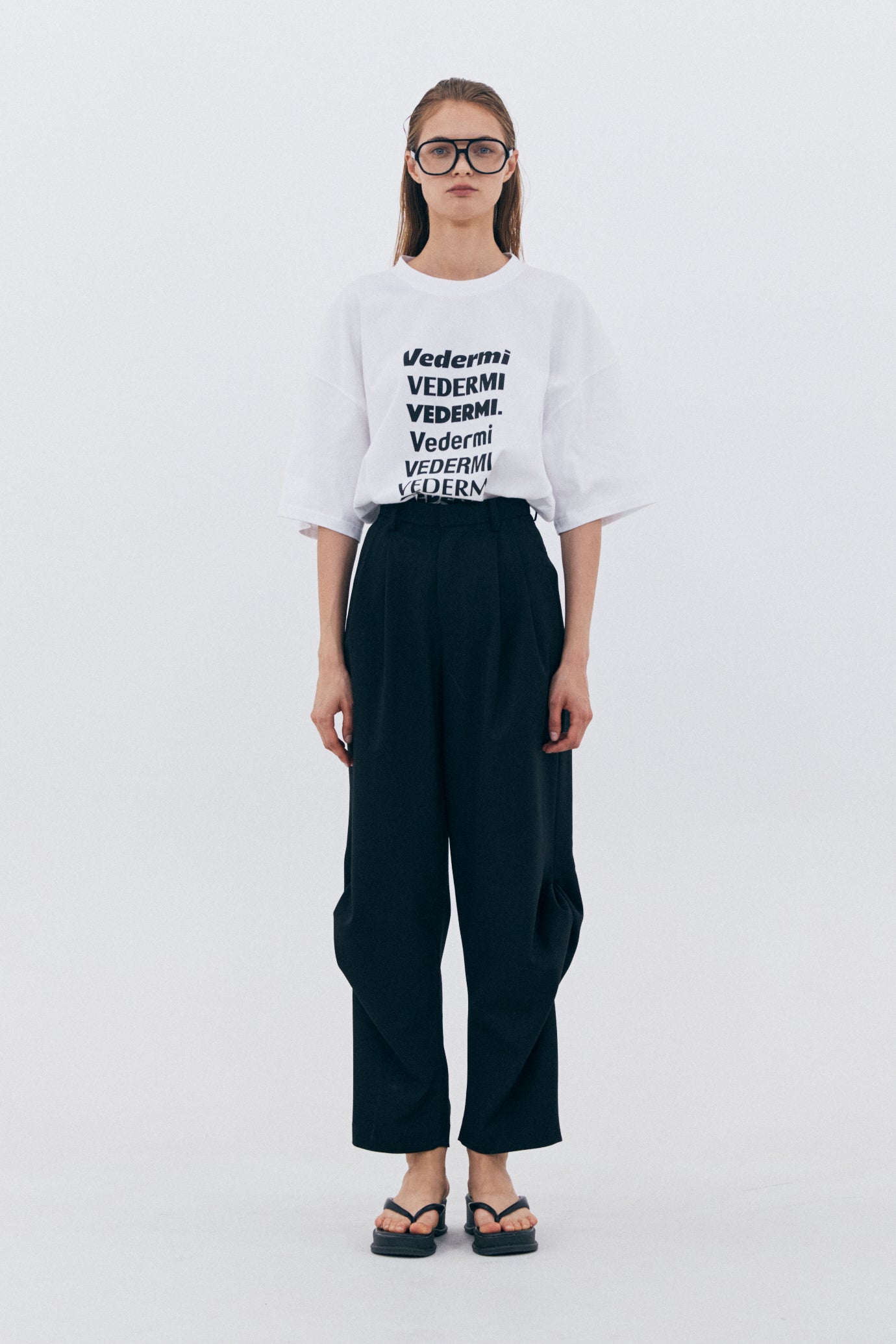 SEAM DETAILED TROUSERS_BLACK