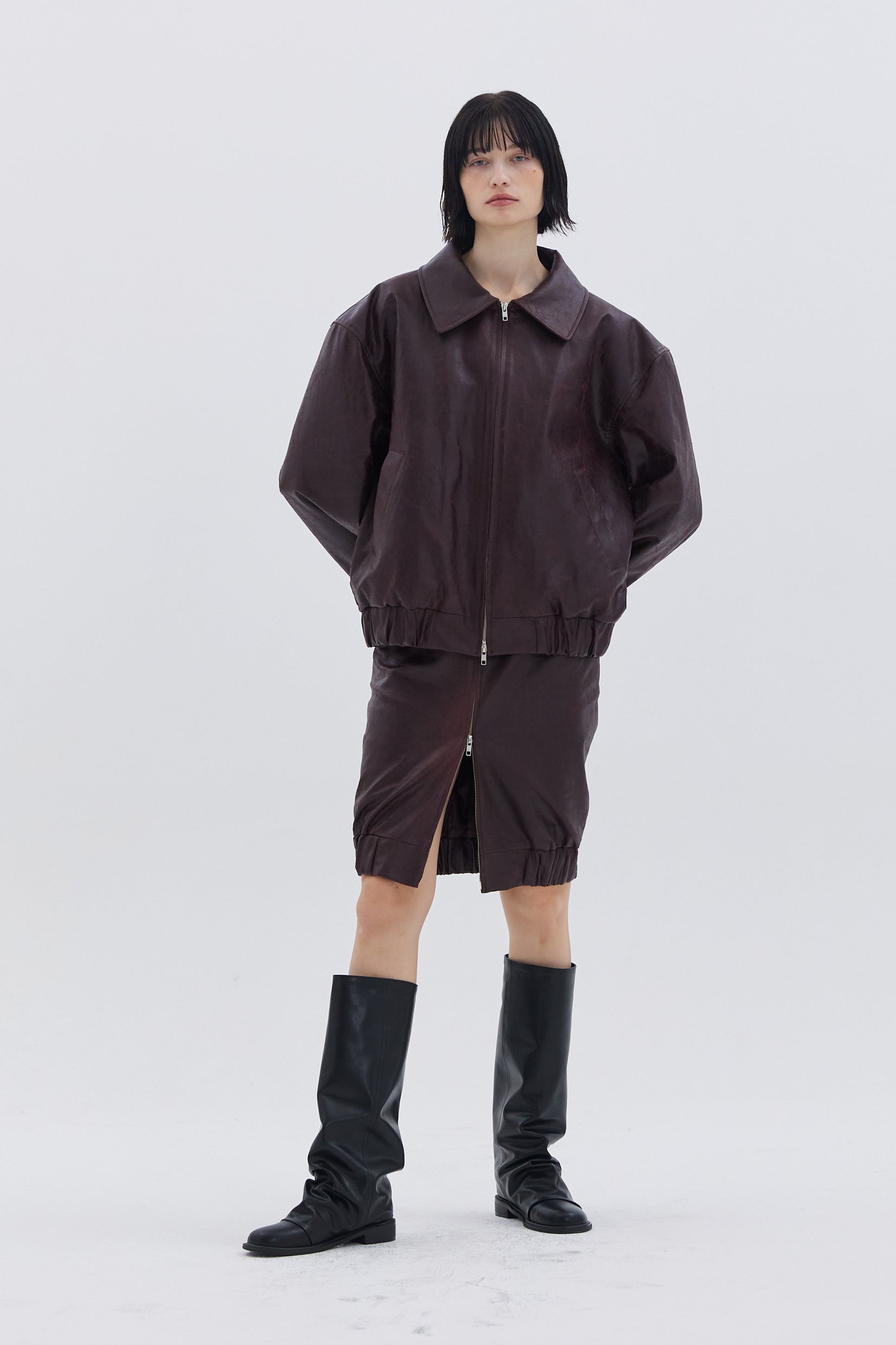 BURGUNDY OVER LEATHER JUMPER_BURGUNDY