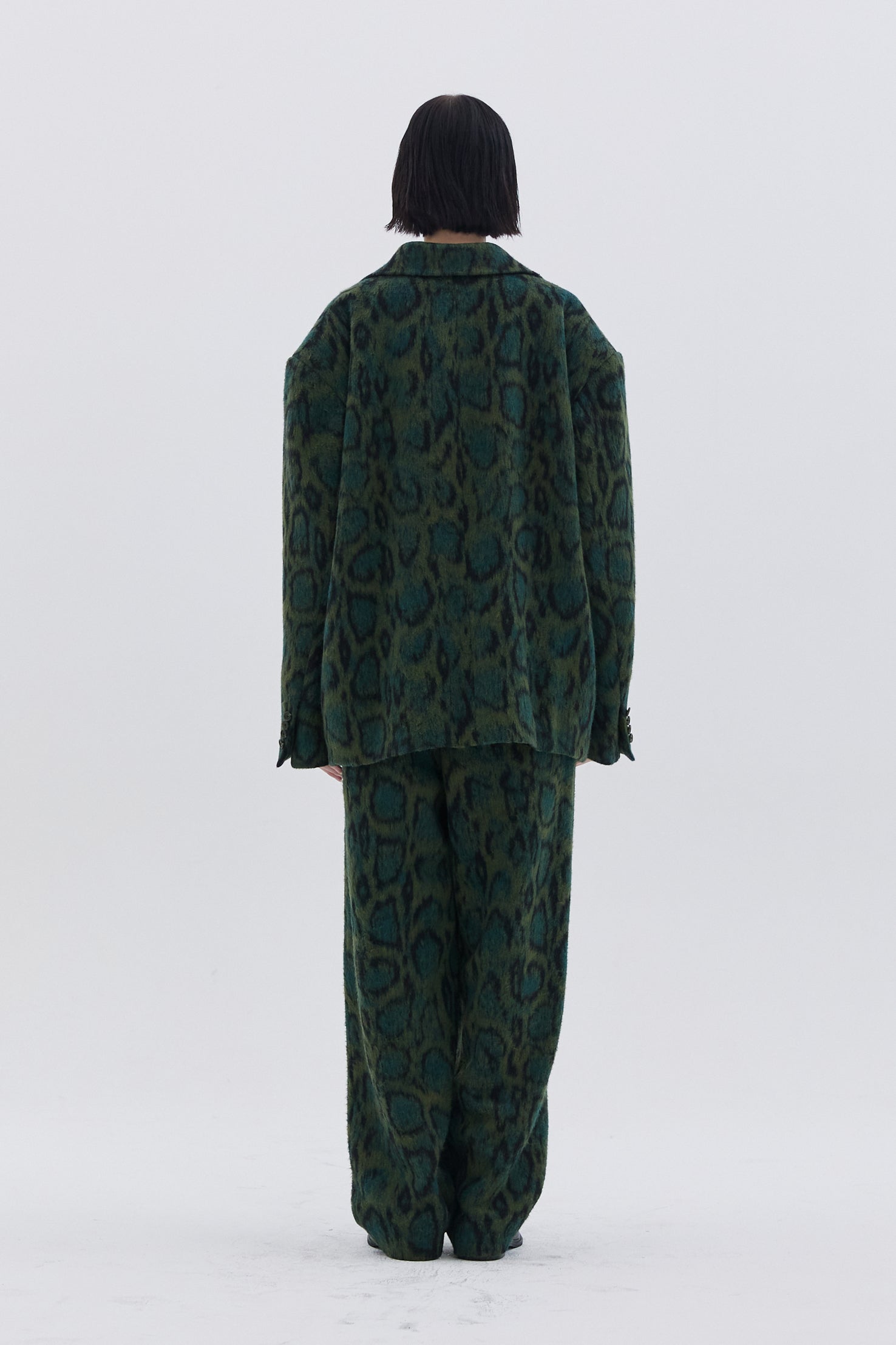 LEOPARD OVER BLAZER_GREEN